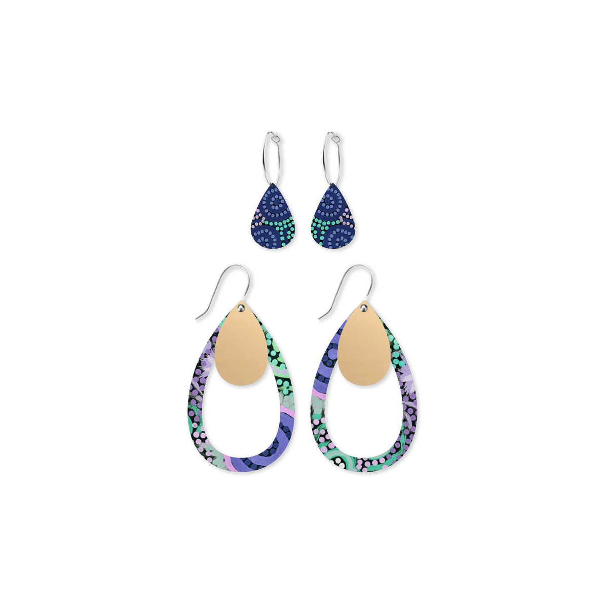 Moe Moe Azeza Possum Dreamtime Trinity Tear Pack Earings – Splash