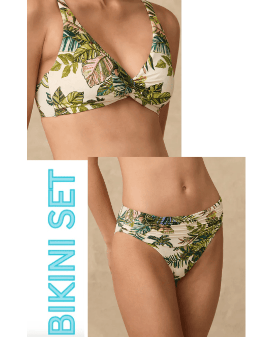 Monte & Lou Monte & Lou Catalina Multi Fit Twist Crop & Mid Rise Pant Bikini Set Monte & Lou Catalina Multi Fit Twist Crop & Mid Rise Pant Bikini Splash Swimwear Bikini Set AU8/US4 1000029823