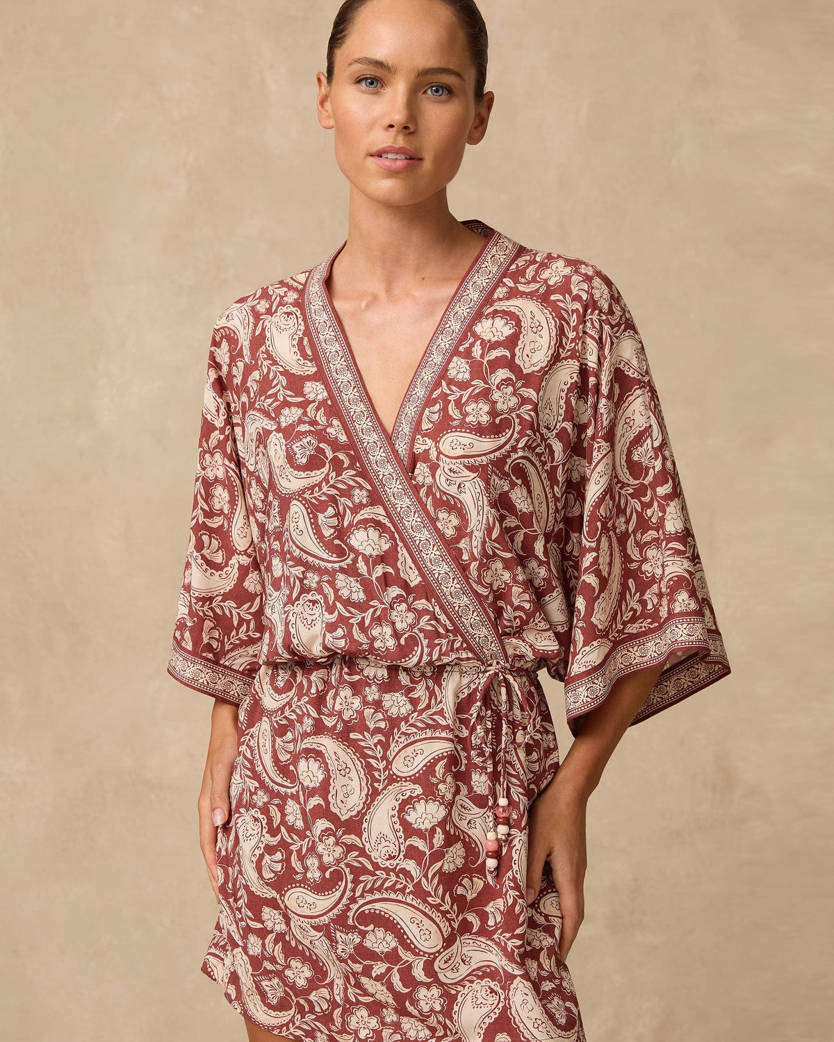 Monte & Lou Monte & Lou Luna Kimono Mini Dress - Luna Monte & Lou Luna Kimono Mini Dress - Luna | Australia Splash Swimwear Kaftans