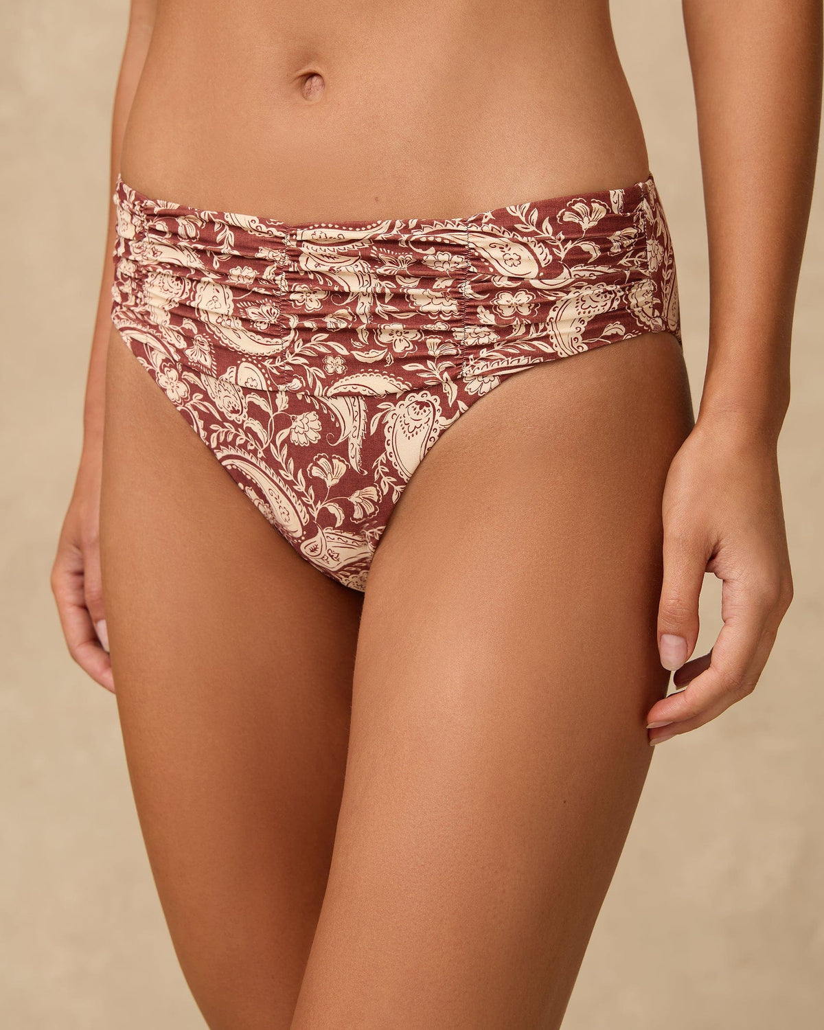 Monte & Lou Monte & Lou Luna Mid Rise Ruched Pant - Luna Monte & Lou Luna Mid Rise Ruched Pant - Luna | Australia Splash Swimwear Bikini Bottoms