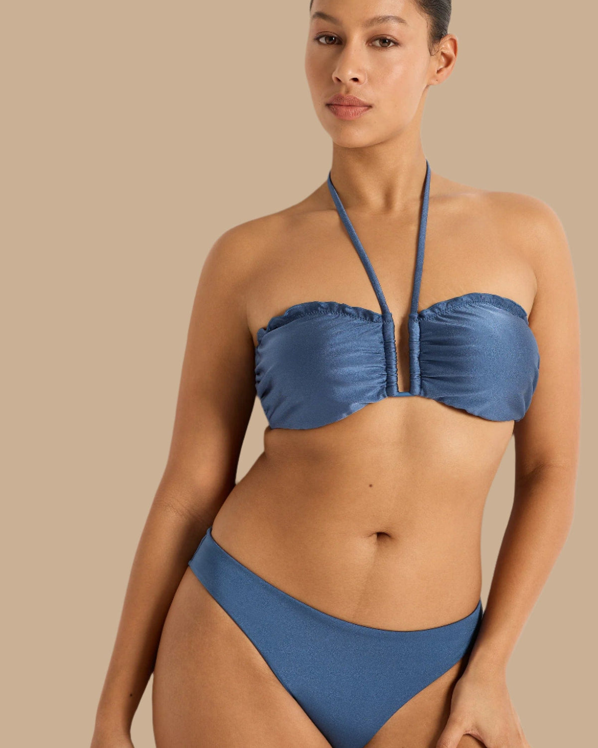 Monte & Lou Monte & Lou Lustre Newport Pant - Lustre Denim Lustre Newport Pant | Monte & Lou Splash Swimwear Bikini Bottoms