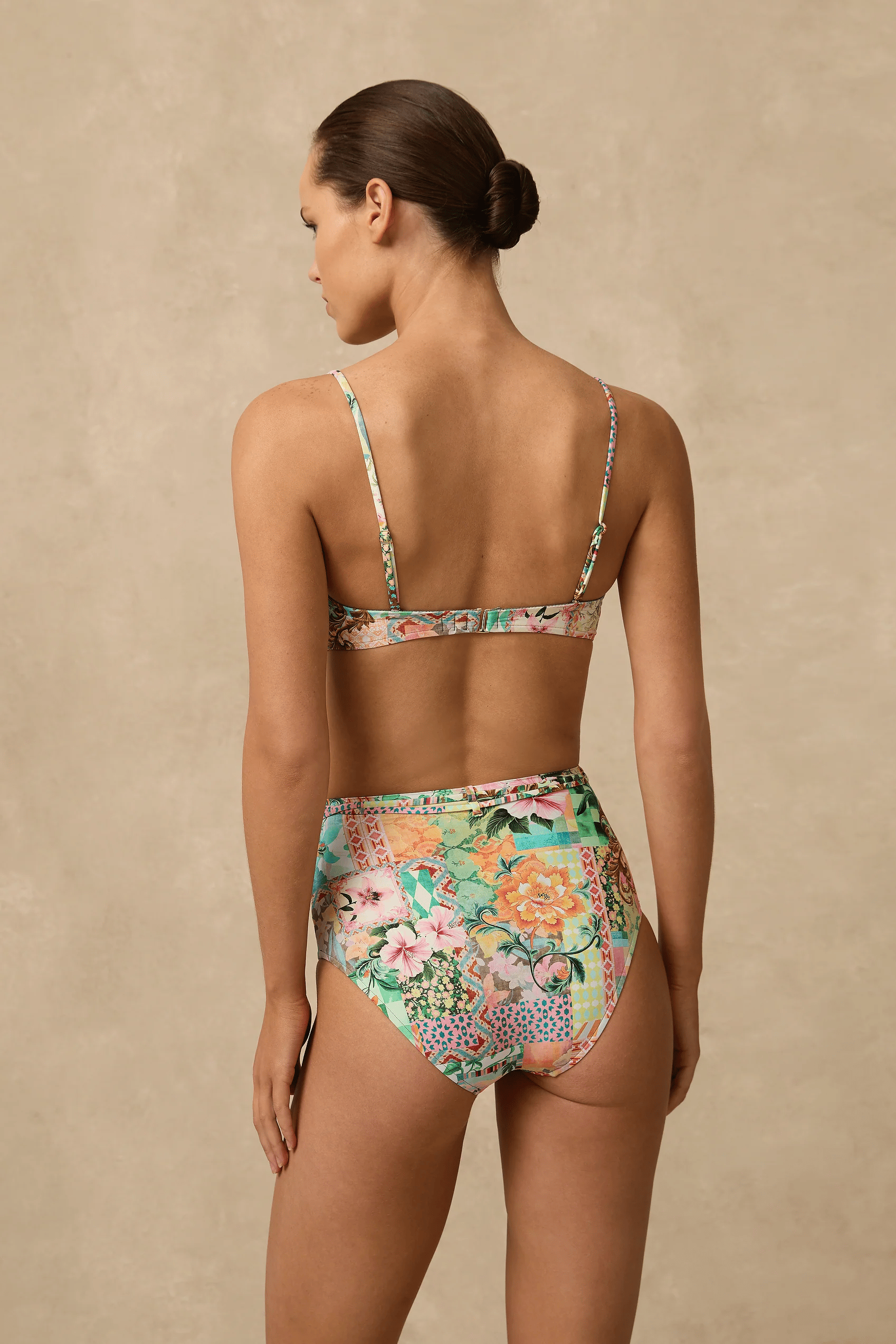 Monte & Lou Monte & Lou Simi High Waist Belted Retro Pant Monte & Lou Simi High Waist Belted Retro Pant Splash Swimwear