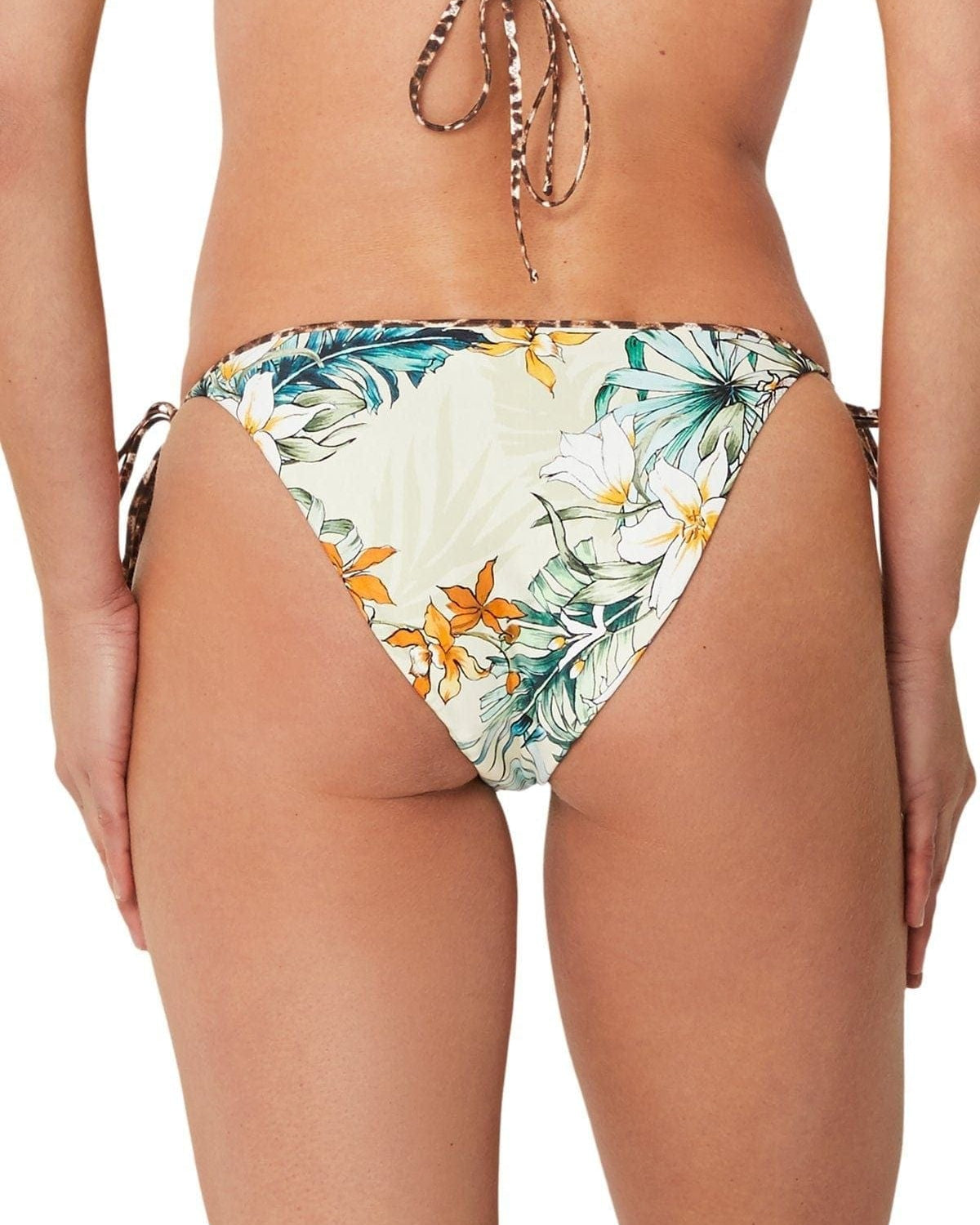Monte & Lou Bikini Bottoms Plantation Reversible Tie Side Pant Plantation Reversible Tie Side Pant