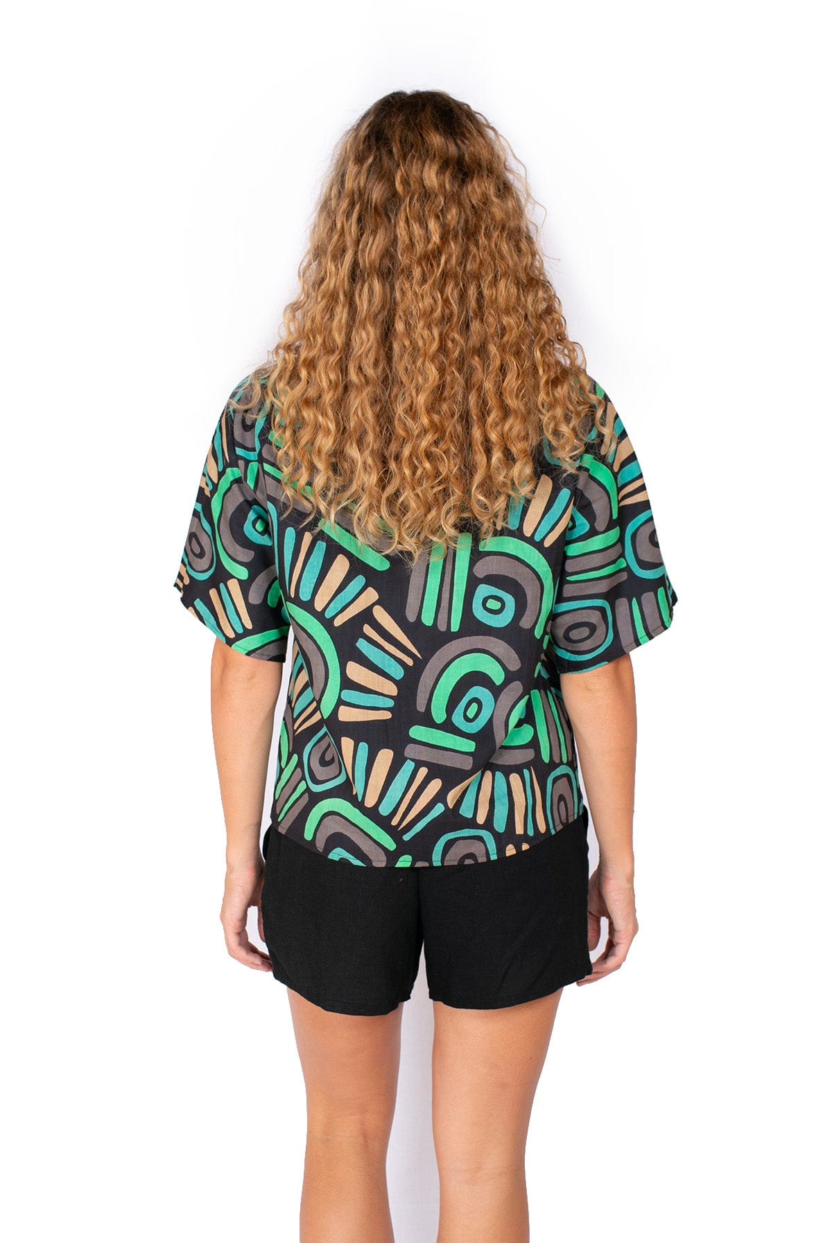 OM Designs Jaydee Reversible Top - Abstract Black / Abstract Blue Jaydee Reversible Top - Abstract Black / Abstract Blue Splash Swimwear Tops