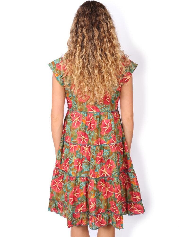 OM Designs OM Design Amore Dress - Hibiscus OM Design Amore Dress - Abstract Blue Splash Swimwear Dresses