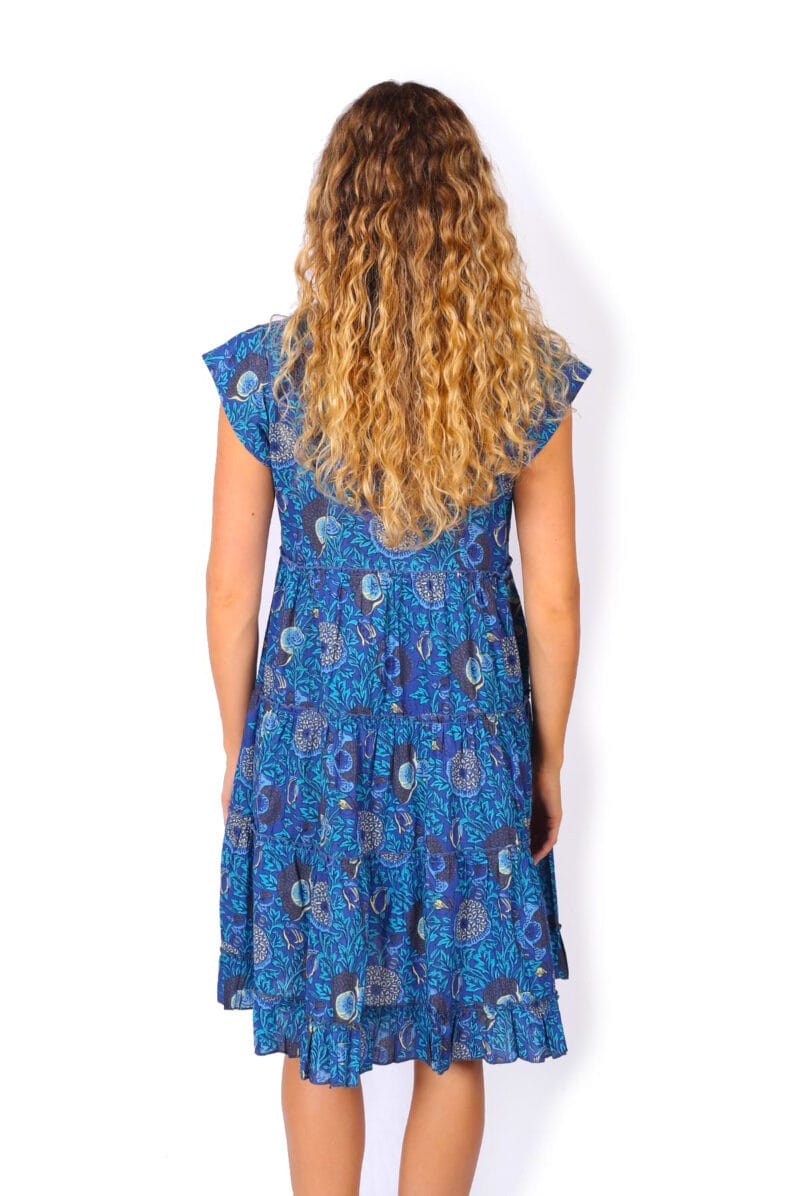 OM Designs OM Design Amore Dress - Secret Garden Blue OM Design Amore Dress - Abstract Blue Splash Swimwear Dresses