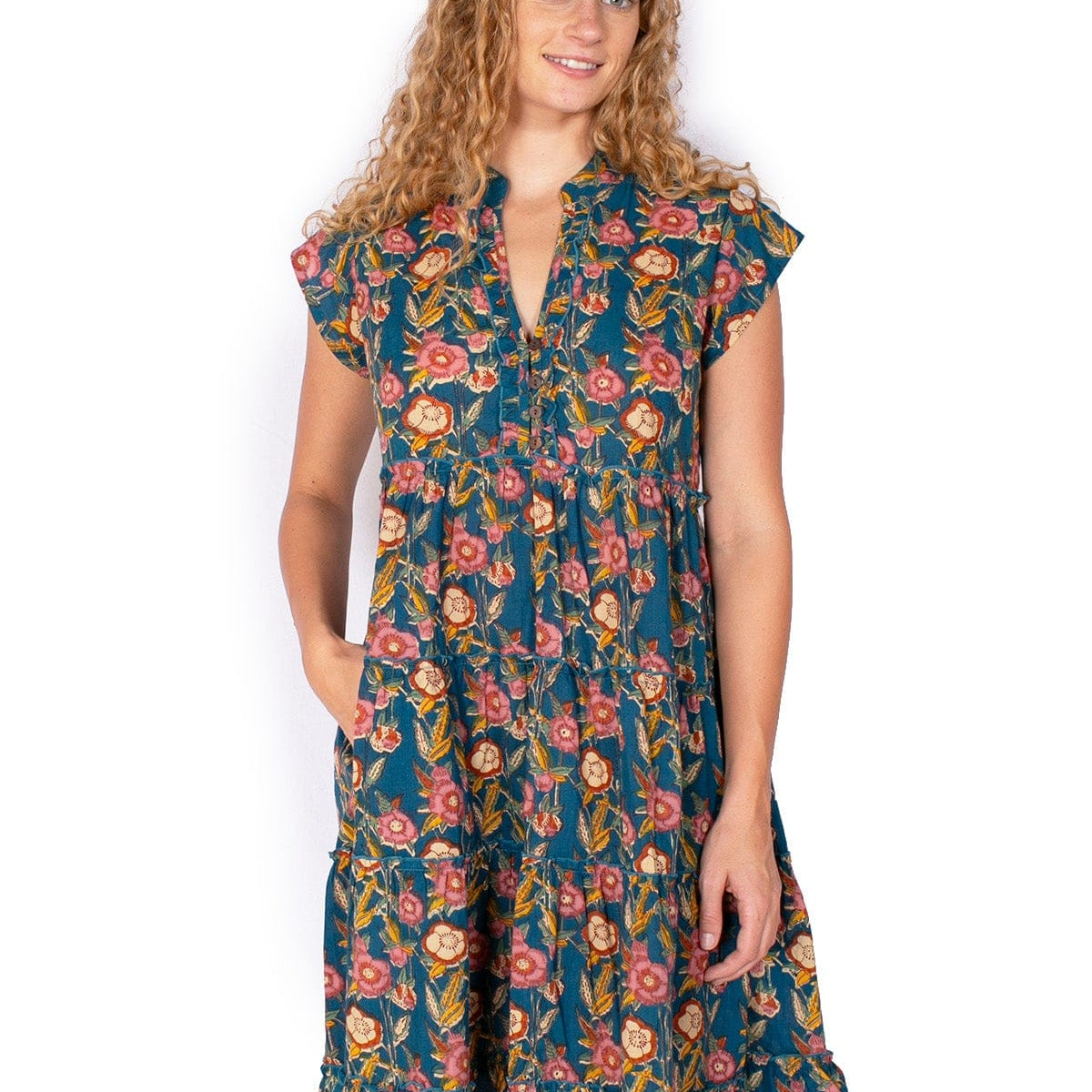 OM Designs OM Design Amore Dress - Spring Flowers OM Design Amore Dress - Spring Flowers Splash Swimwear Womens Clothing