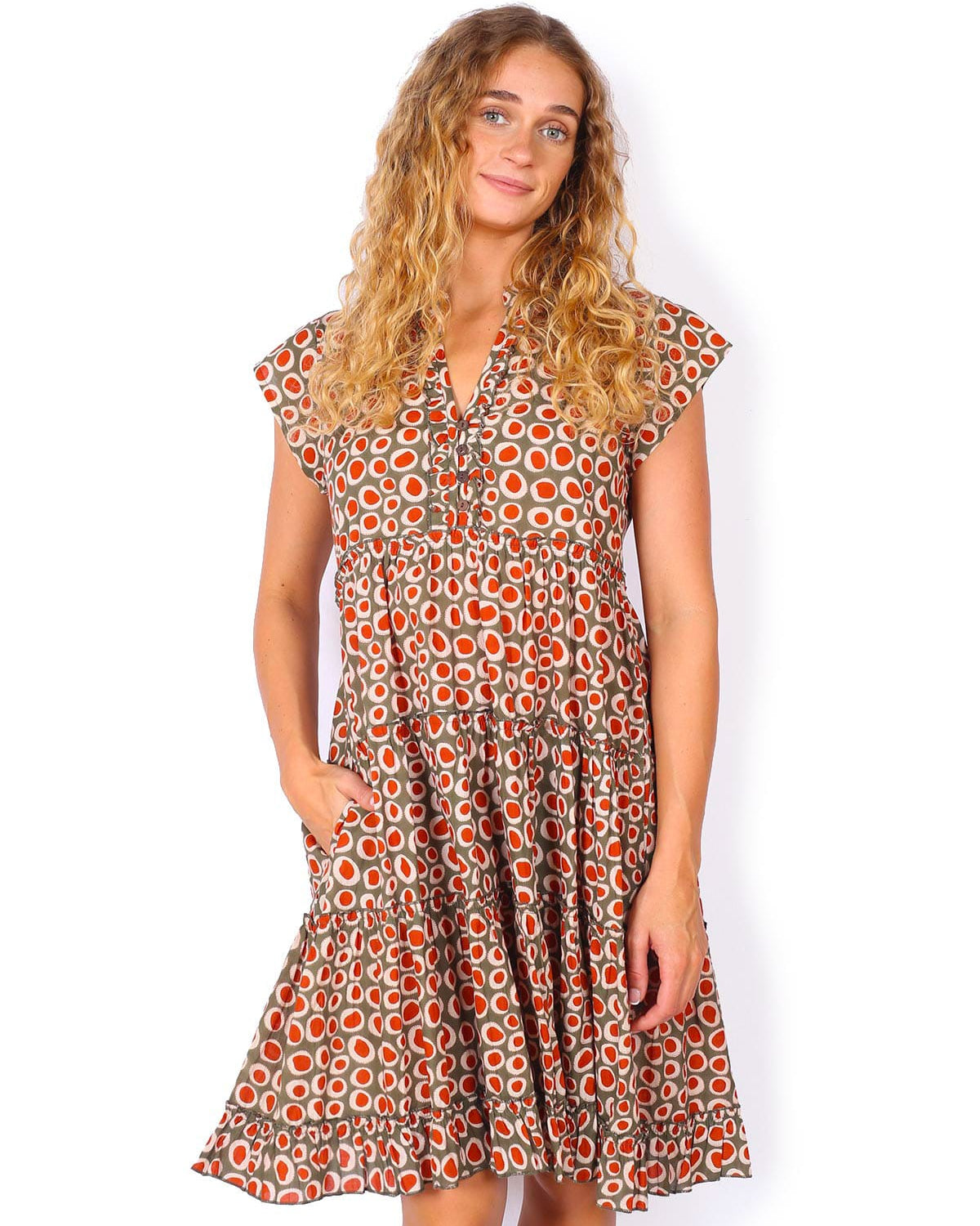 OM Designs OM Design Amore Dress - Thar Desert OM Design Amore Dress - Abstract Blue Splash Swimwear Dresses