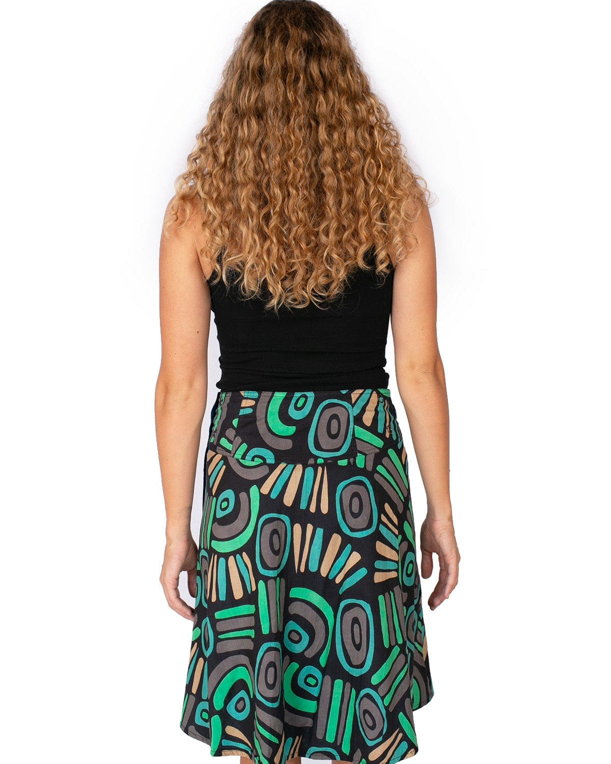 OM Designs Om Design Chameleon Reversible Skirt - Abstract Black/Abstract Blue Om Design Chameleon Reversible Skirt - Abstract Black/Abstract Blue Splash Swimwear Womens Clothing O/S 1000023737