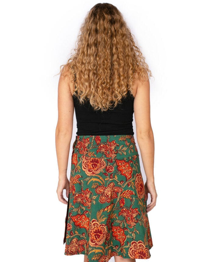 OM Designs Om Design Chameleon Reversible Skirt - Burgundy Dreams/Forest Dreams Om Design Chameleon Reversible Skirt - Burgundy Dreams/Forest Dreams Splash Swimwear Womens Clothing O/S 1000023739