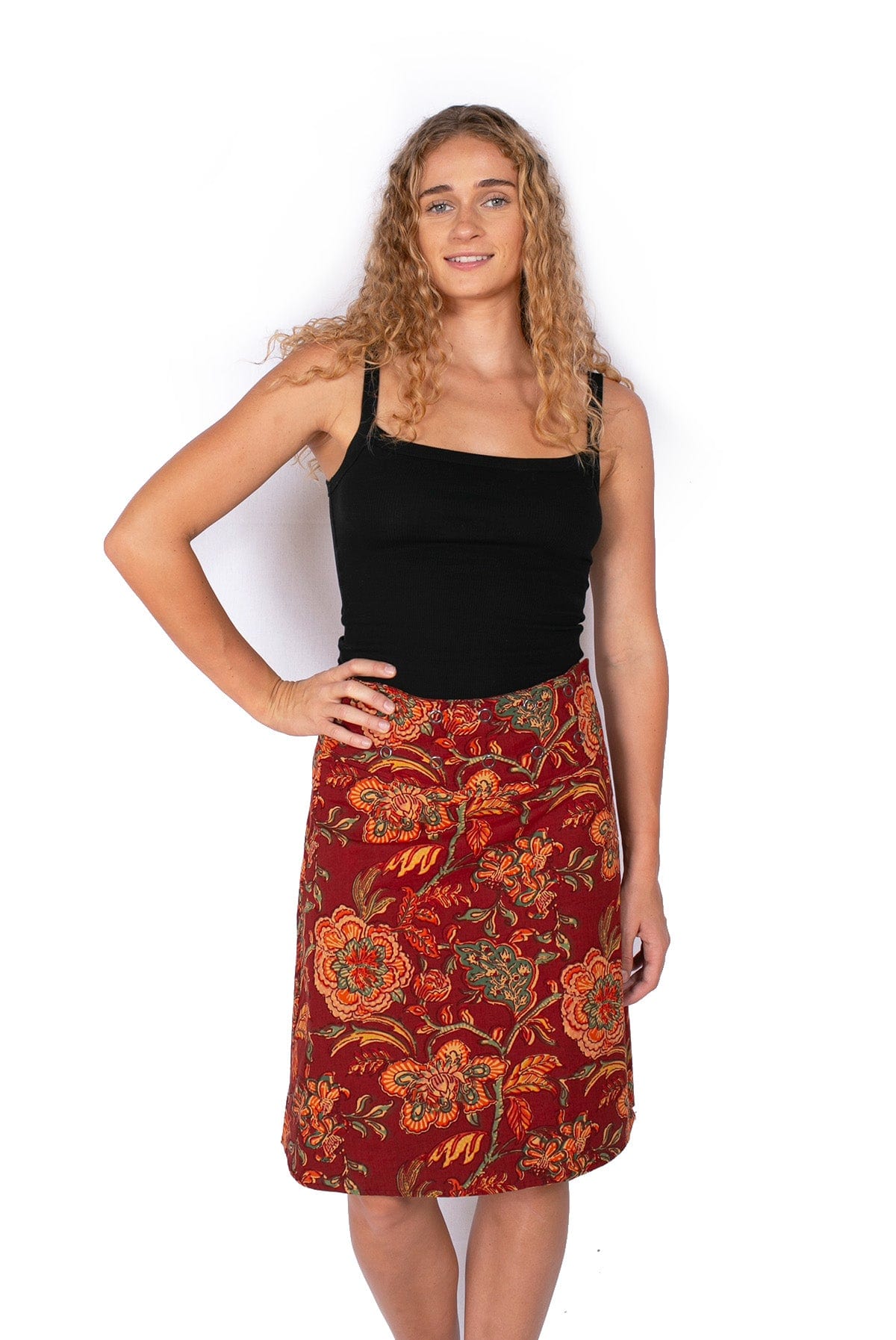 OM Designs Om Design Chameleon Reversible Skirt - Burgundy Dreams/Forest Dreams Om Design Chameleon Reversible Skirt - Burgundy Dreams/Forest Dreams Splash Swimwear Womens Clothing O/S 1000023739
