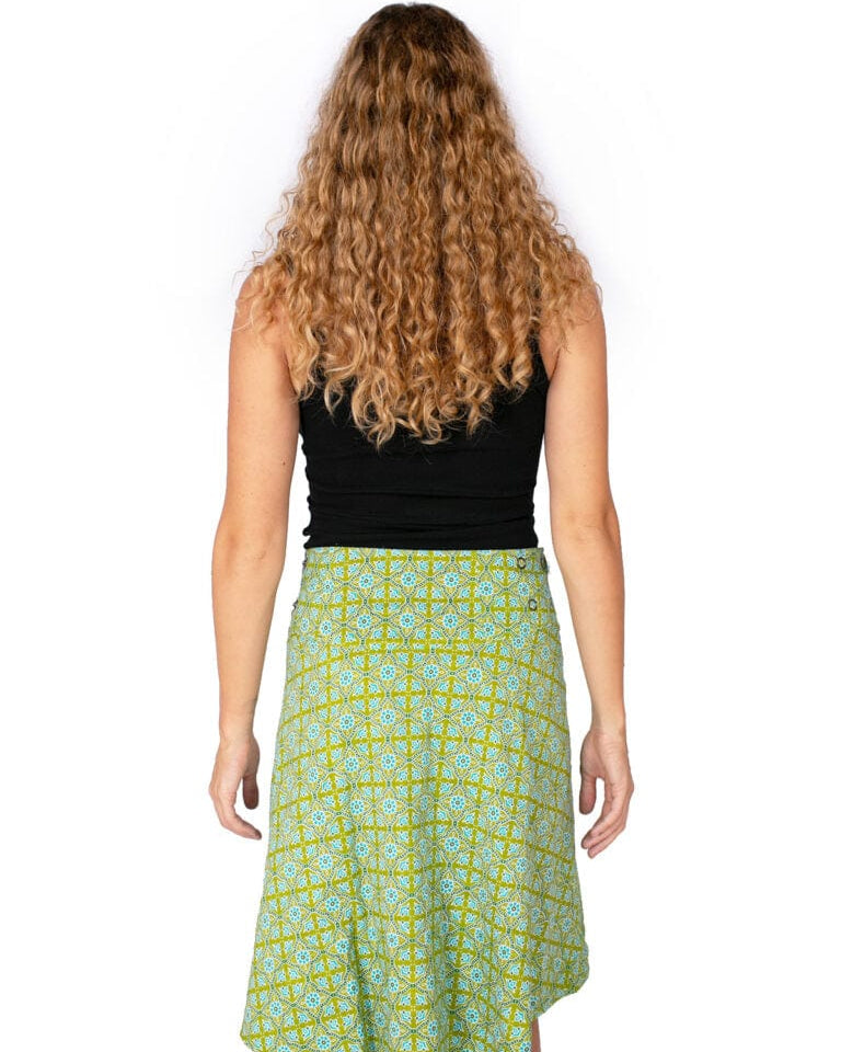 OM Designs Om Design Chameleon Reversible Skirt - Island Bliss/Lime Florals Om Design Chameleon Reversible Skirt - Island Bliss/Lime Florals Splash Swimwear Womens Clothing O/S 1000023736