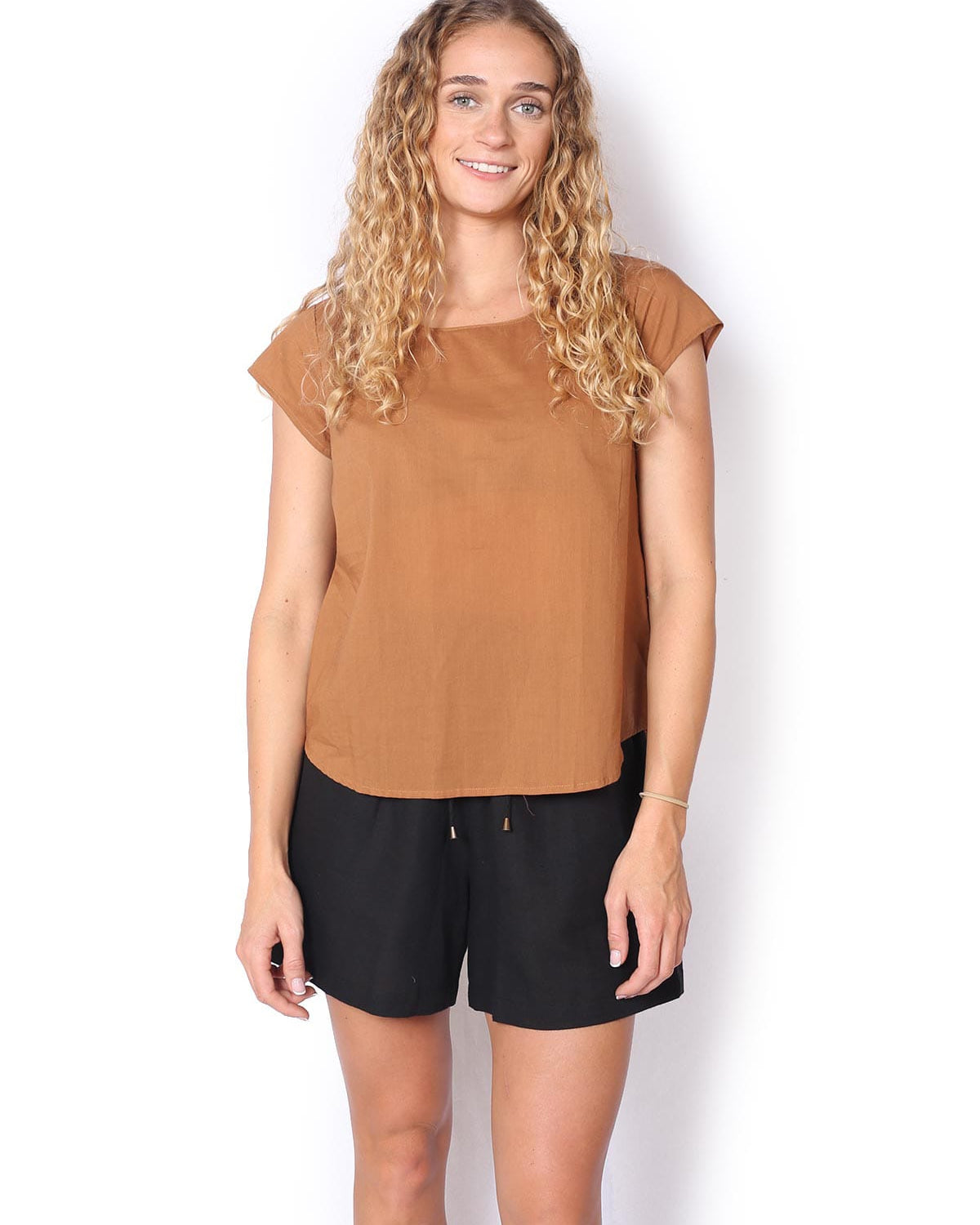 OM Designs OM Design Chloe Top - Mocha OM Design Chloe Top - Abstract Blue Splash Swimwear Womens Clothing