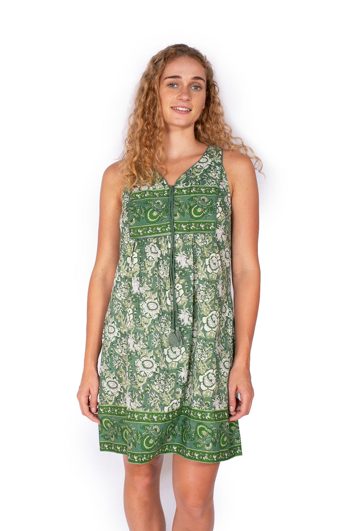 OM Designs Om Design Jaipur Dress (Short) - Green Goodness Om Design Jaipur Dress (Short) - Green Goodness Splash Swimwear Womens Clothing