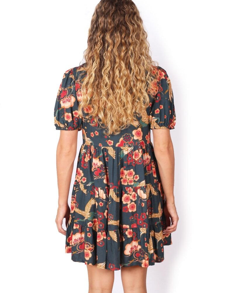 OM Designs OM Design Manali Dress (Short) - Cherry Blossum Cranes OM Design Manali Dress (Short) - Wild Flowers* Splash Swimwear Womens Clothing