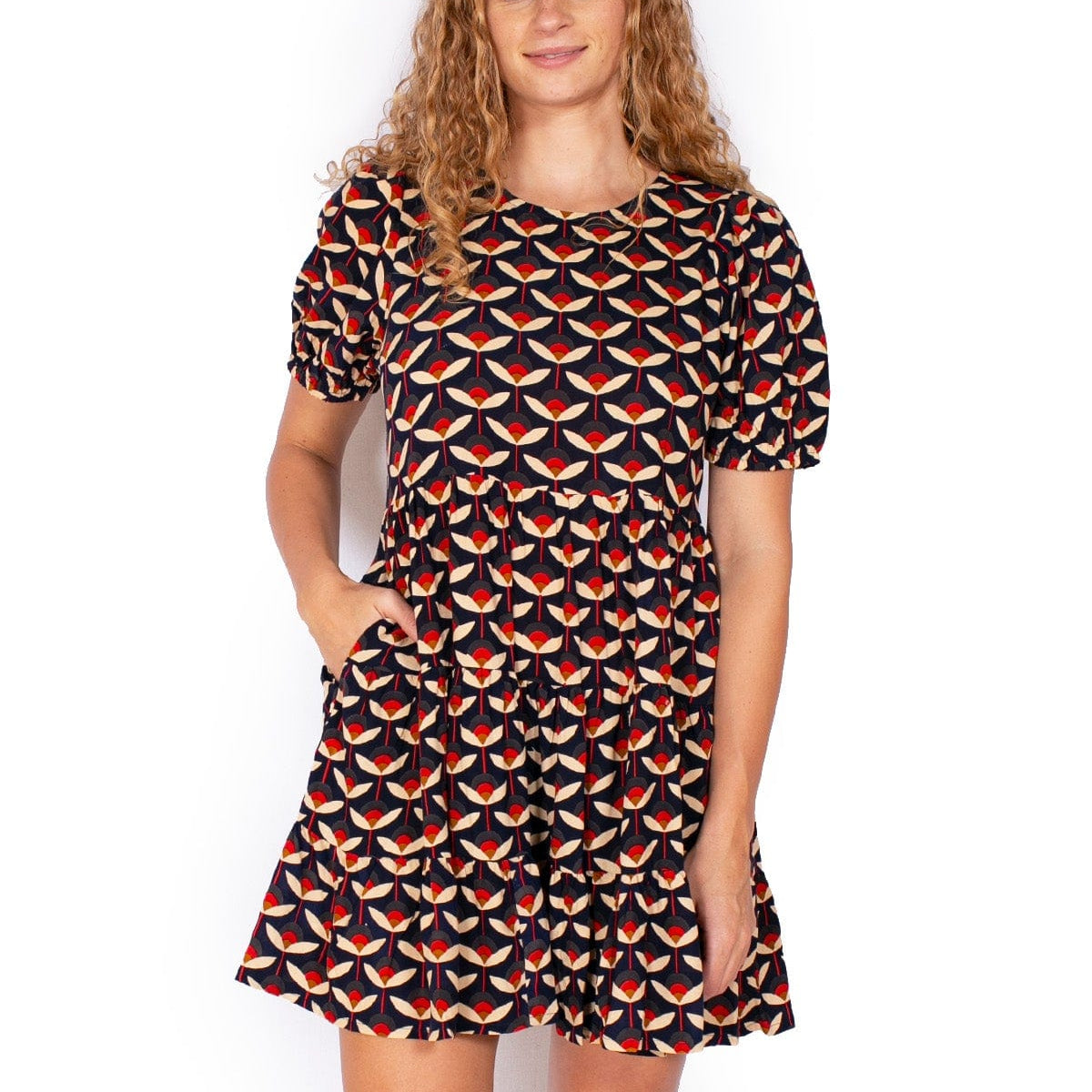 OM Designs OM Design Manali Dress (Short) - Waterlilly Blue OM Design Manali Dress (Short) - Waterlilly Blue Splash Swimwear Womens Clothing