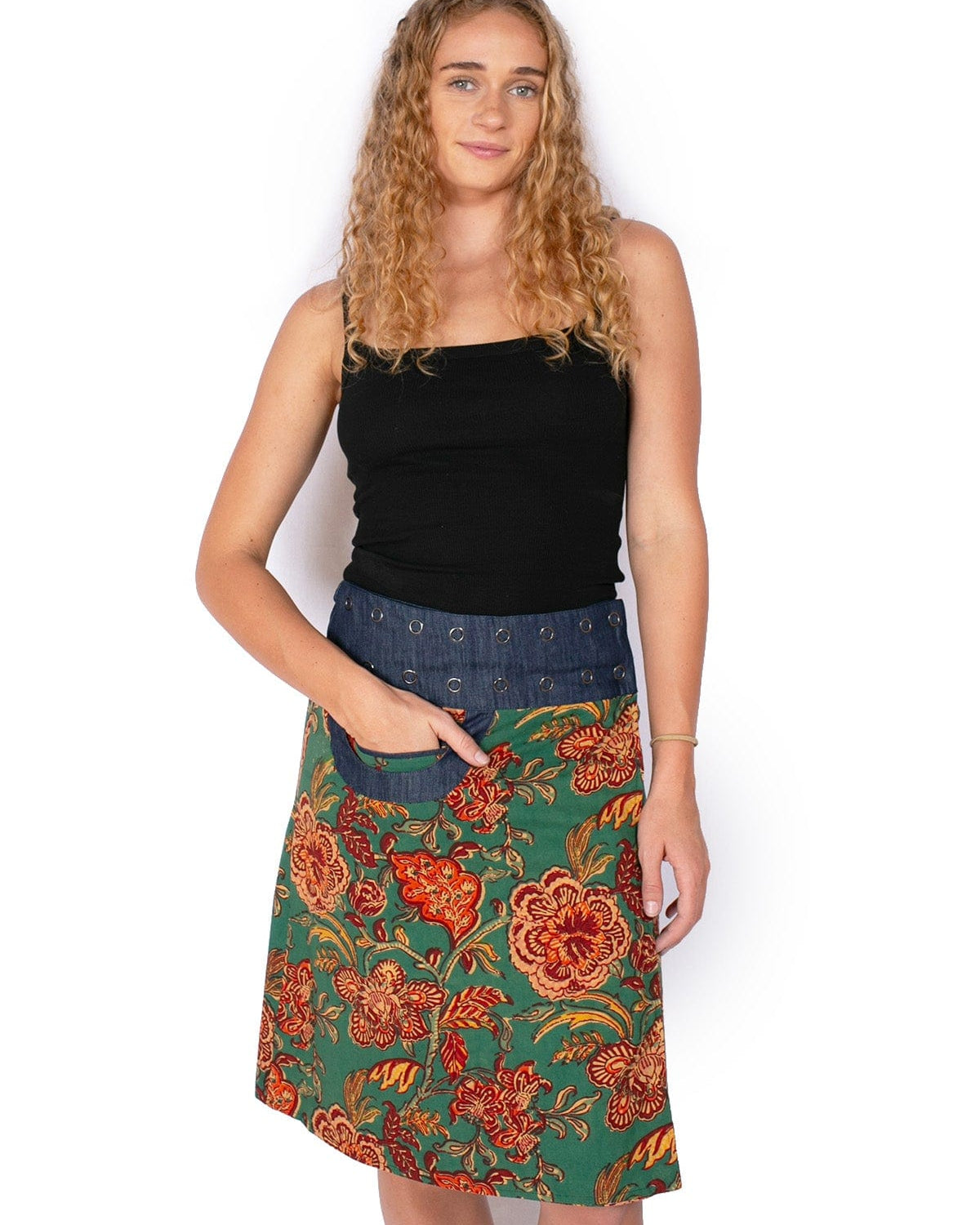 OM Designs Om Design New Energy Skirt (Long)- Forest Dreams/Night Bouquet Om Design New Energy Skirt (Long)- Forest Dreams/Night Bouquet Splash Swimwear Womens Clothing O/S 1000023732