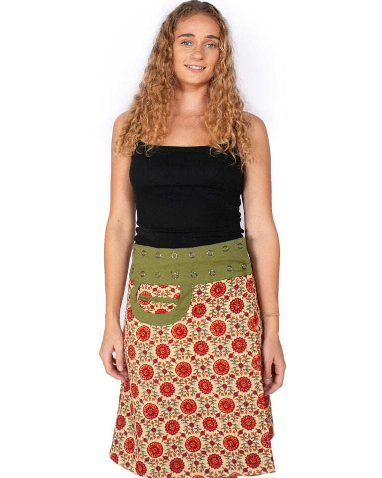 OM Designs Om Design New Energy Skirt (Long)-Midnight Garden/Rustic Vines Om Design New Energy Skirt (Long)-Midnight Garden/Rustic Vines Splash Swimwear Womens Clothing O/S 1000023734