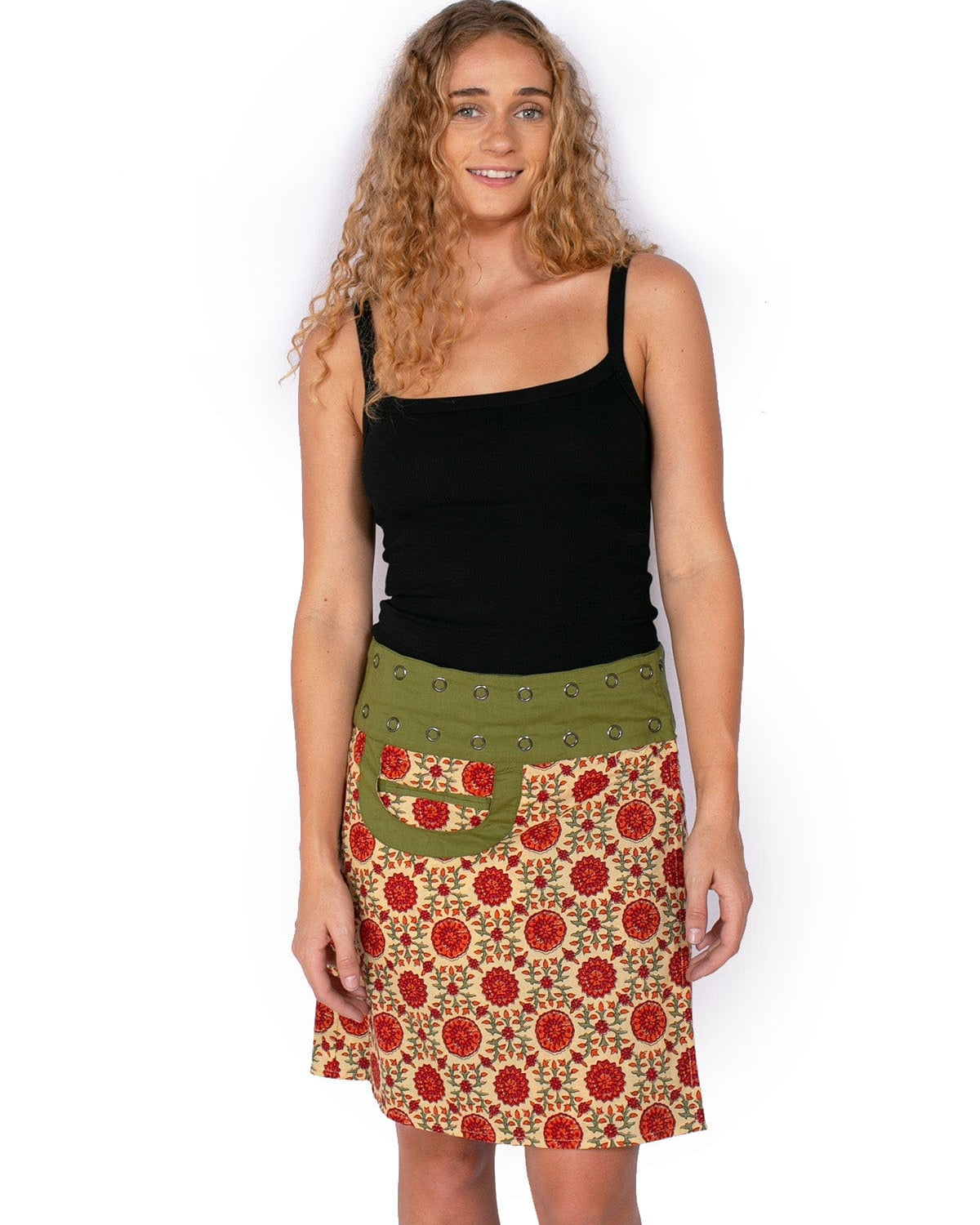 OM Designs Om Design New Energy Skirt (Short)- Rustic Vines/Midnight Garden Om Design New Energy Skirt (Short)- Rustic Vines/Midnight Garden Splash Swimwear Womens Clothing O/S 1000023733