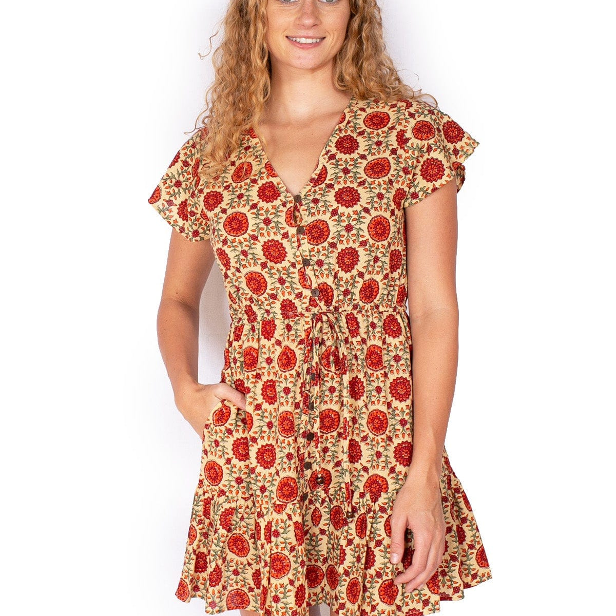 OM Designs Om Design New Laure Dress - Rustic Vibes Om Design New Laure Dress - Rustic Vibes Splash Swimwear Womens Clothing