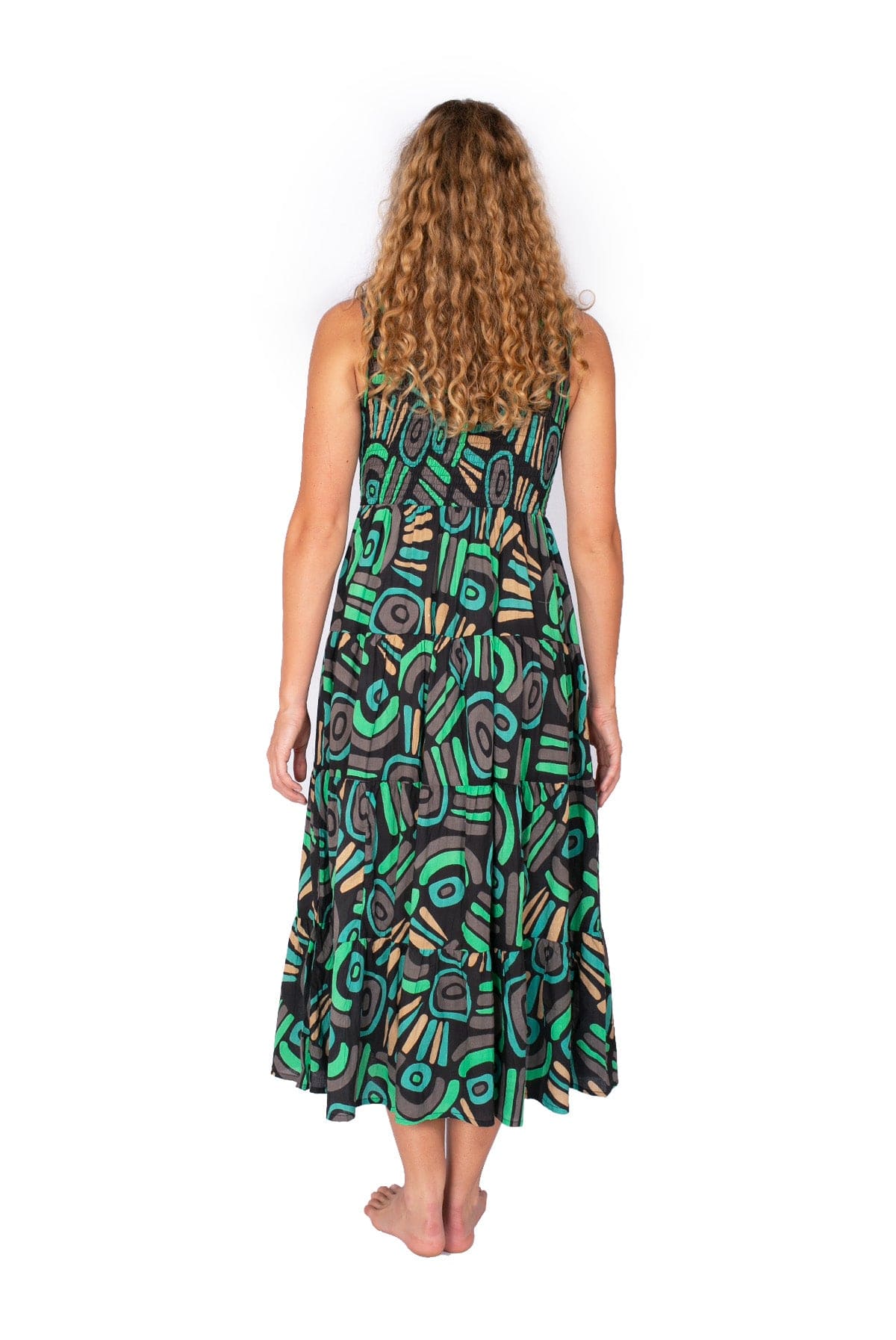 OM Designs Om Design Puri Dress - Abstract Black Om Design Puri Dress - Abstract Black Splash Swimwear Womens Clothing