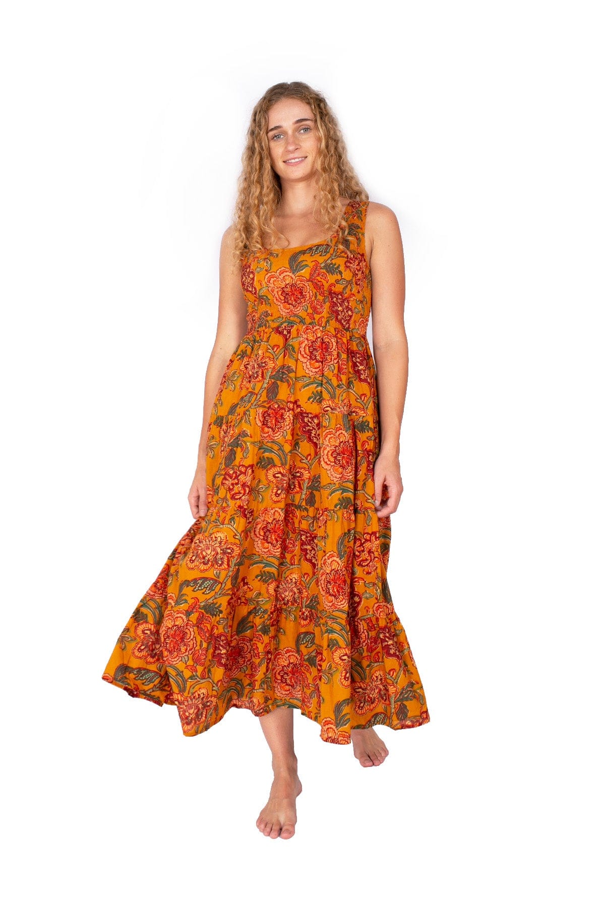 OM Designs Om Design Puri Dress - Mustard Dreams Om Design Puri Dress - Mustard Dreams Splash Swimwear Womens Clothing