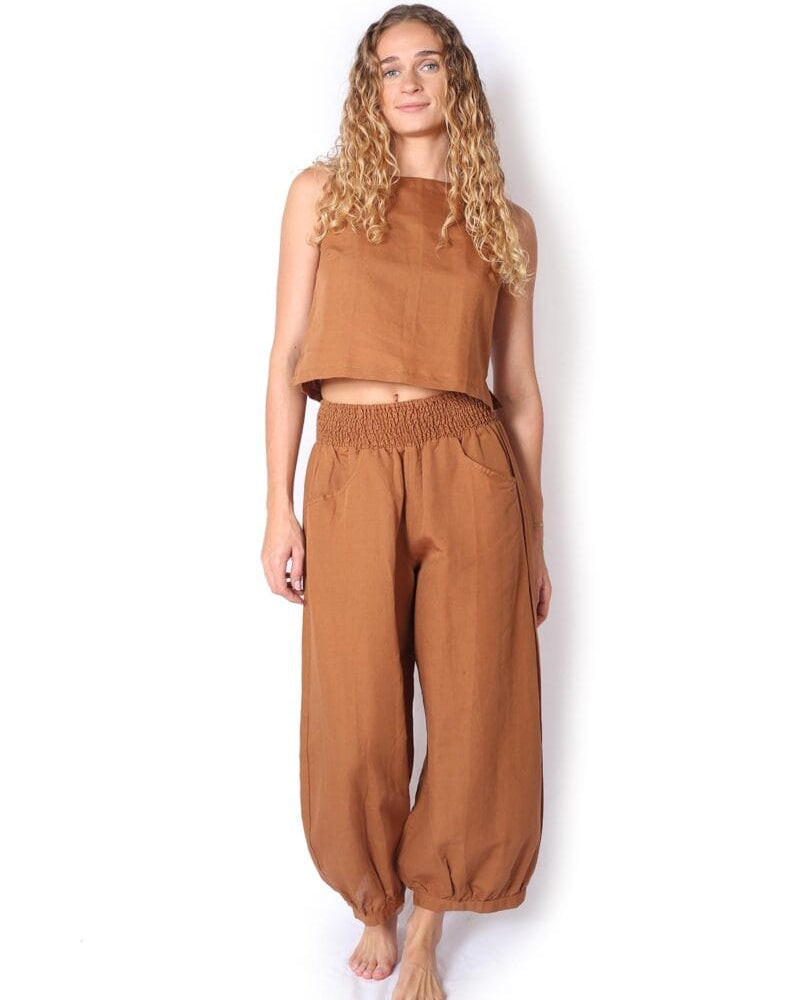 OM Designs OM Design Sannyasi Pants - Mocha OM Design Sannyasi Pants - Flax Splash Swimwear Womens Clothing