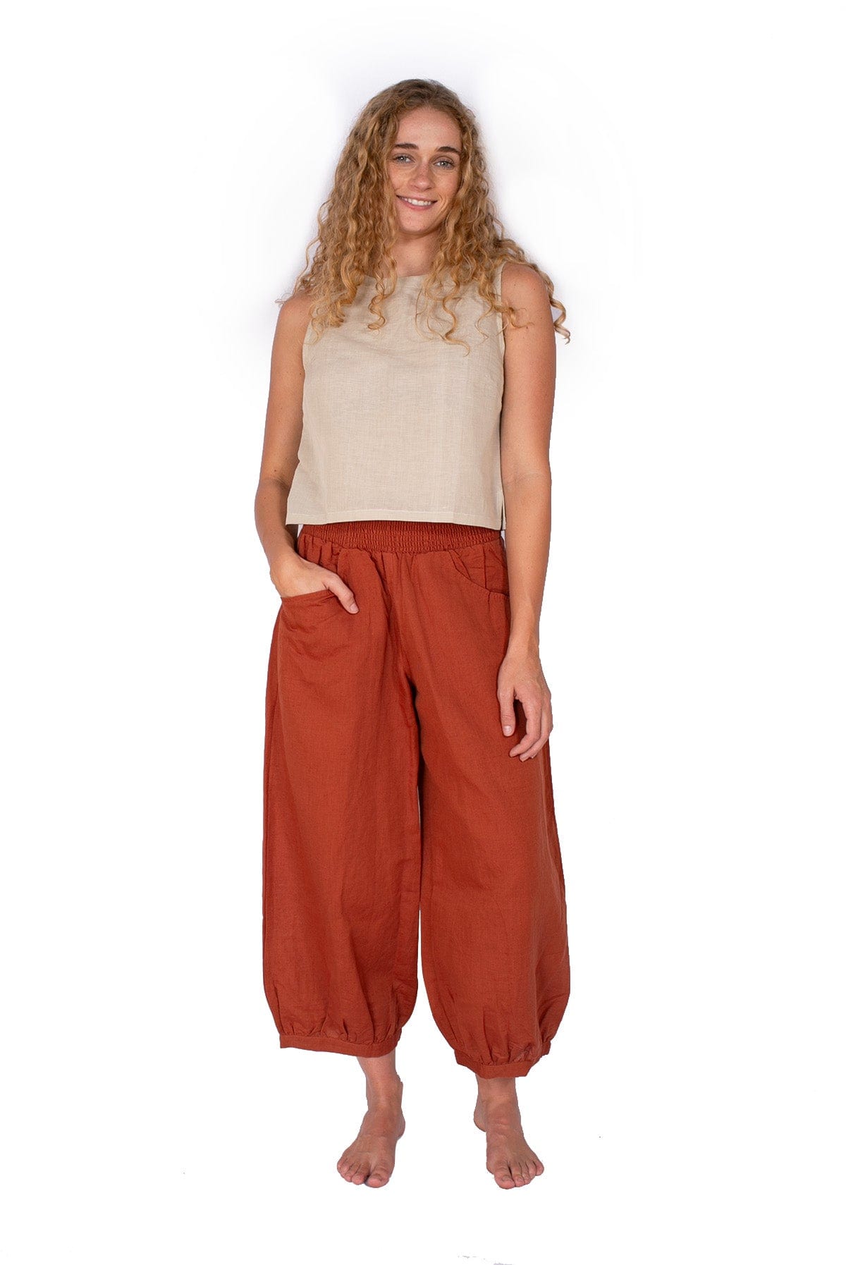 OM Designs Om Design Sannyasi Pants - Ochre Om Design Sannyasi Pants - Ochre Splash Swimwear Womens Clothing