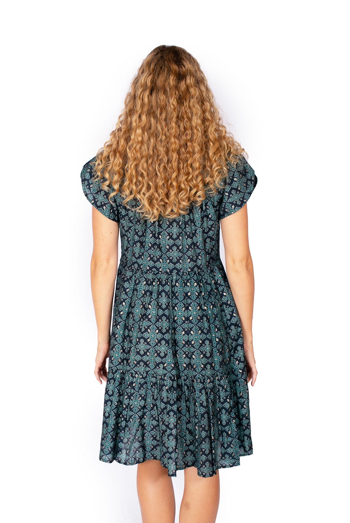 OM Designs Om Design Sasha Dress -Diamond Gold Om Design Sasha Dress -Diamond Gold Splash Swimwear Womens Clothing