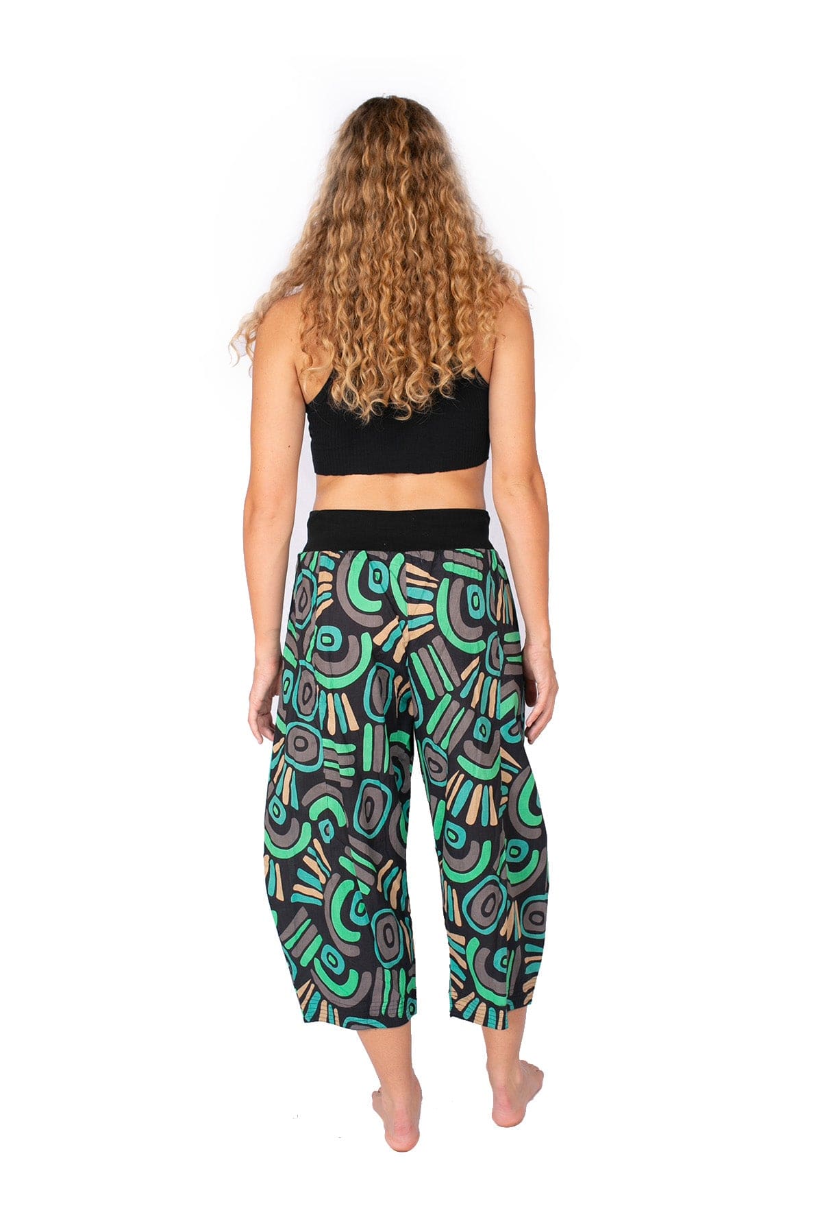 OM Designs Om Design Yoga Pants - Abstract Black Om Design Yoga Pants - Abstract Black Splash Swimwear Womens Clothing