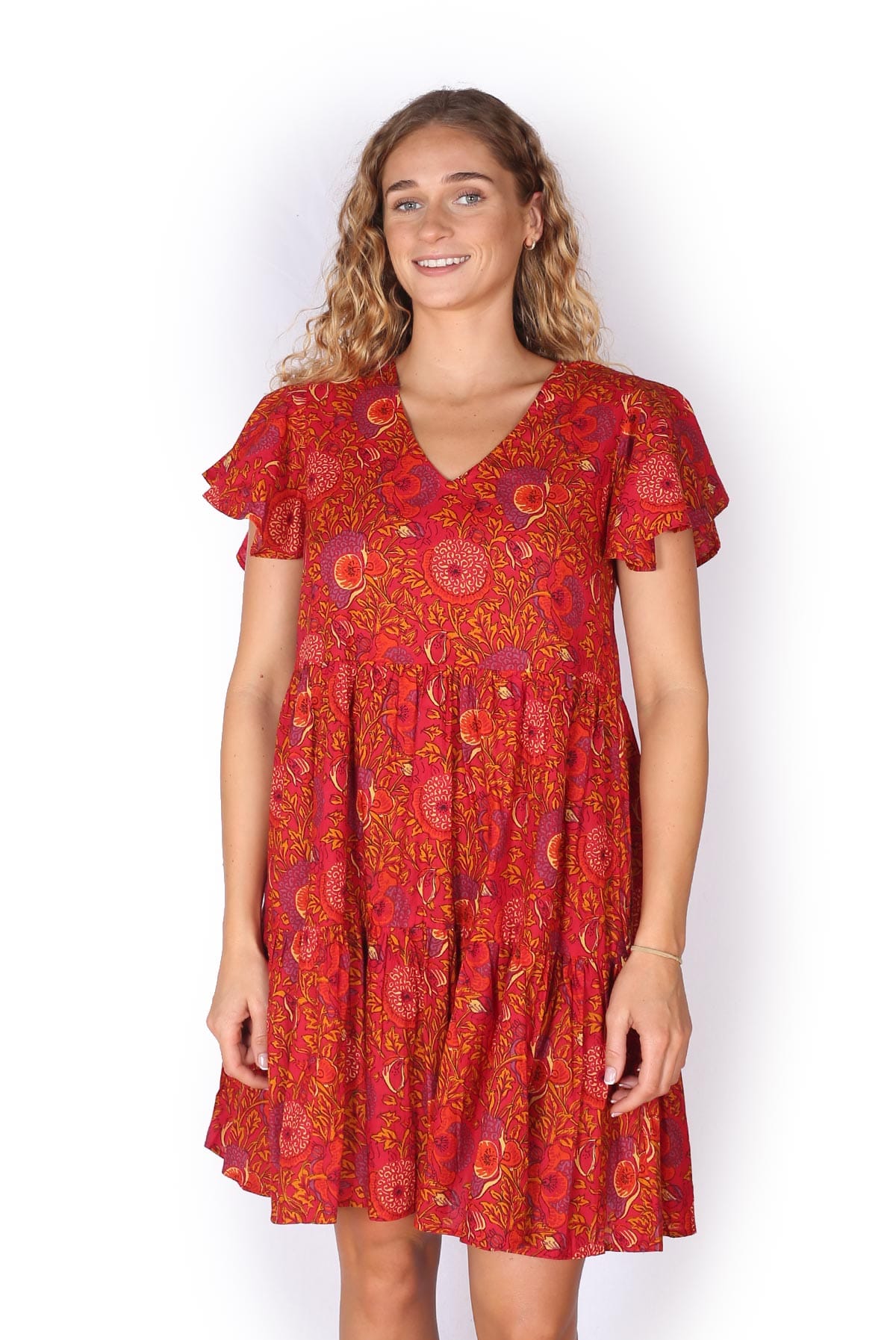 OM Designs OM Designs Ava Dress - Secret Garden Pink OM Designs Ava Dress - Secret Garden Pink Splash Swimwear Dresses