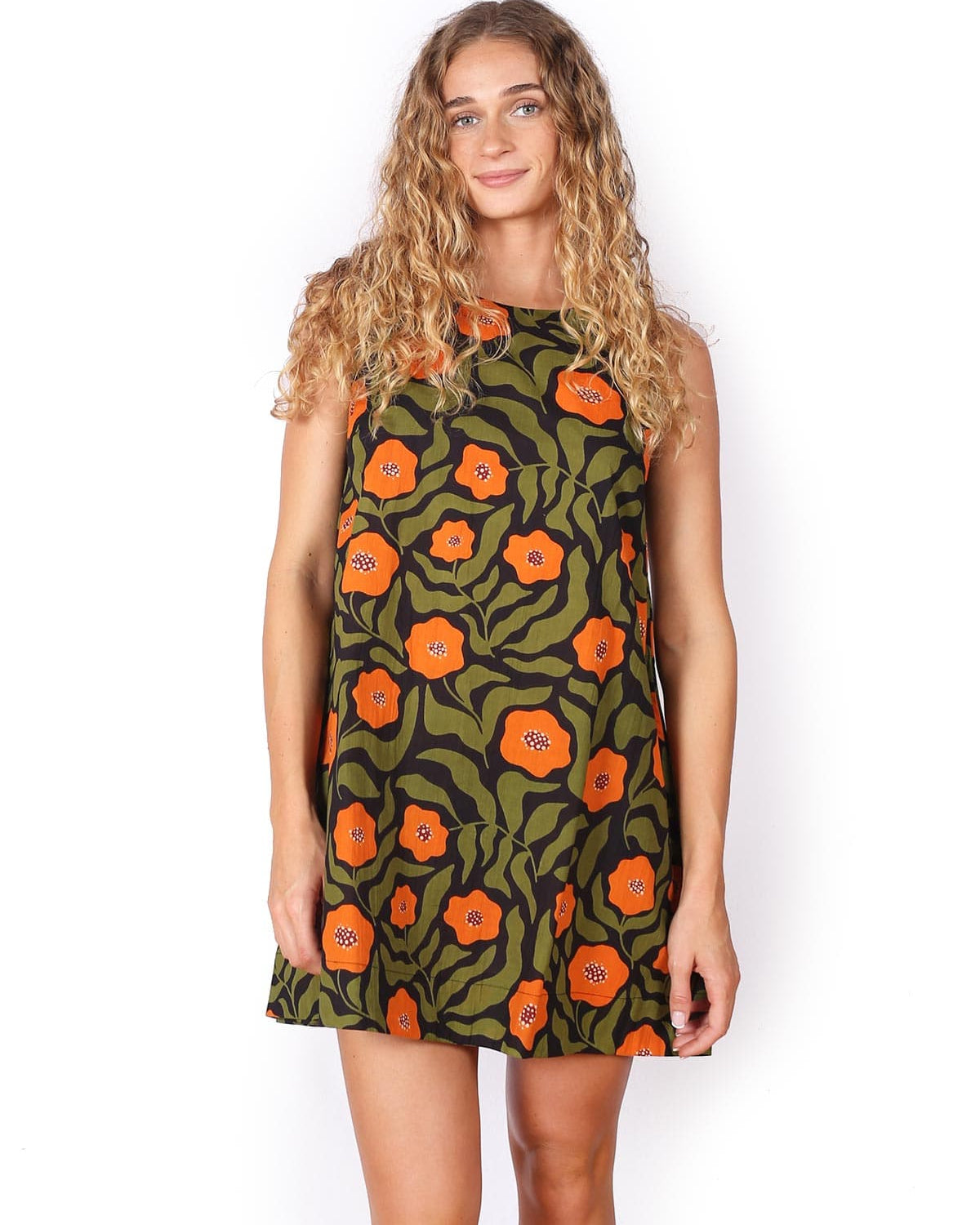 OM Designs OM Designs Francisca Dress - Poppy Orange OM Designs Francisca Dress - Poppy Orange Splash Swimwear Dresses