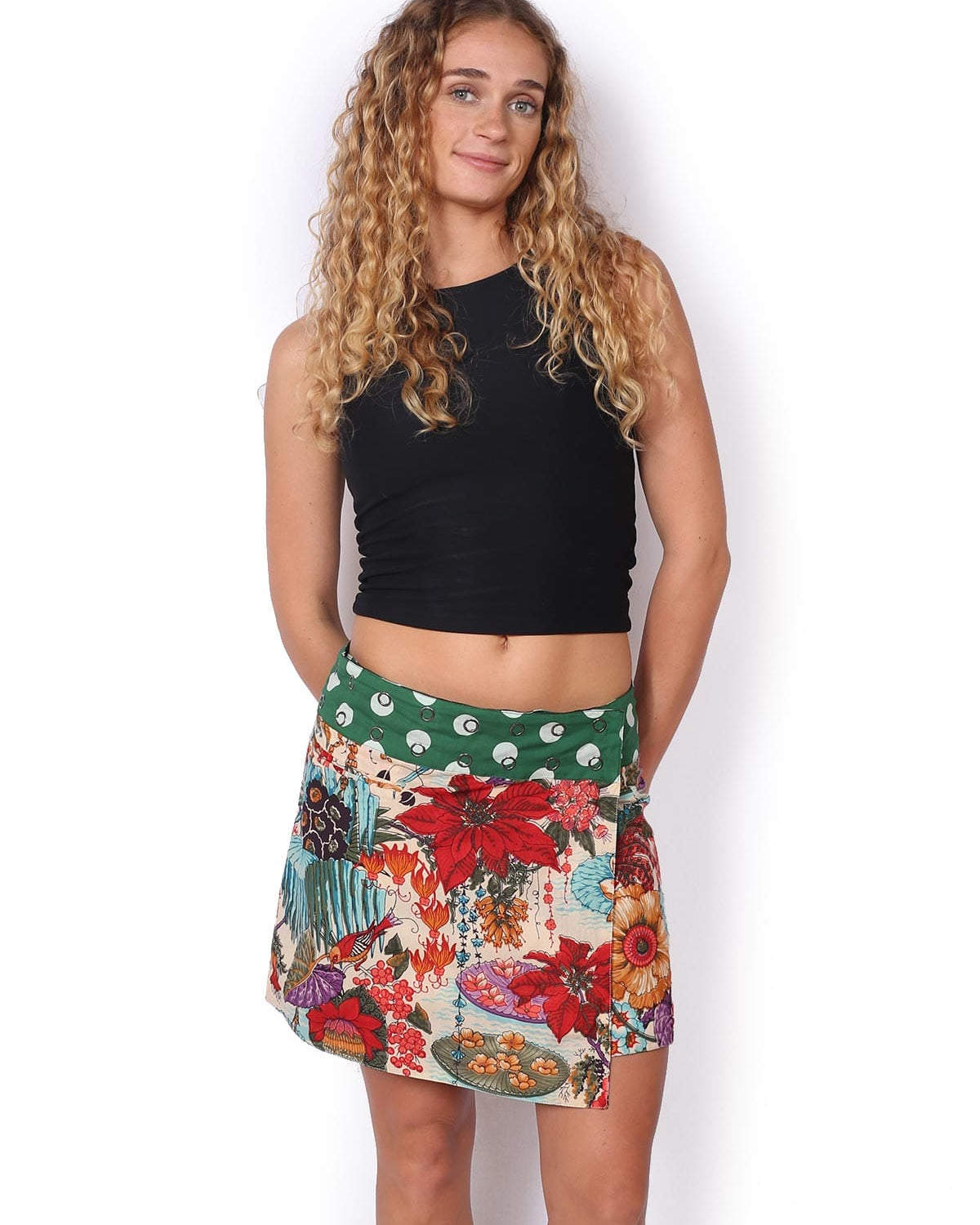 OM Designs OM Designs Liti Reversible Skirt - Mimi San Bird/Brolga Silhouette OM Designs Liti Reversible Skirt - Mimi San Bird/Brolga Silhouette Splash Swimwear Skirt O/S 1000030827