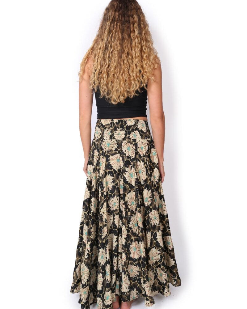 OM Designs OM Designs Meera Pant - Cream Flower Gold OM Designs Meera Pant - Cream Flower Gold Splash Swimwear Womens Pants