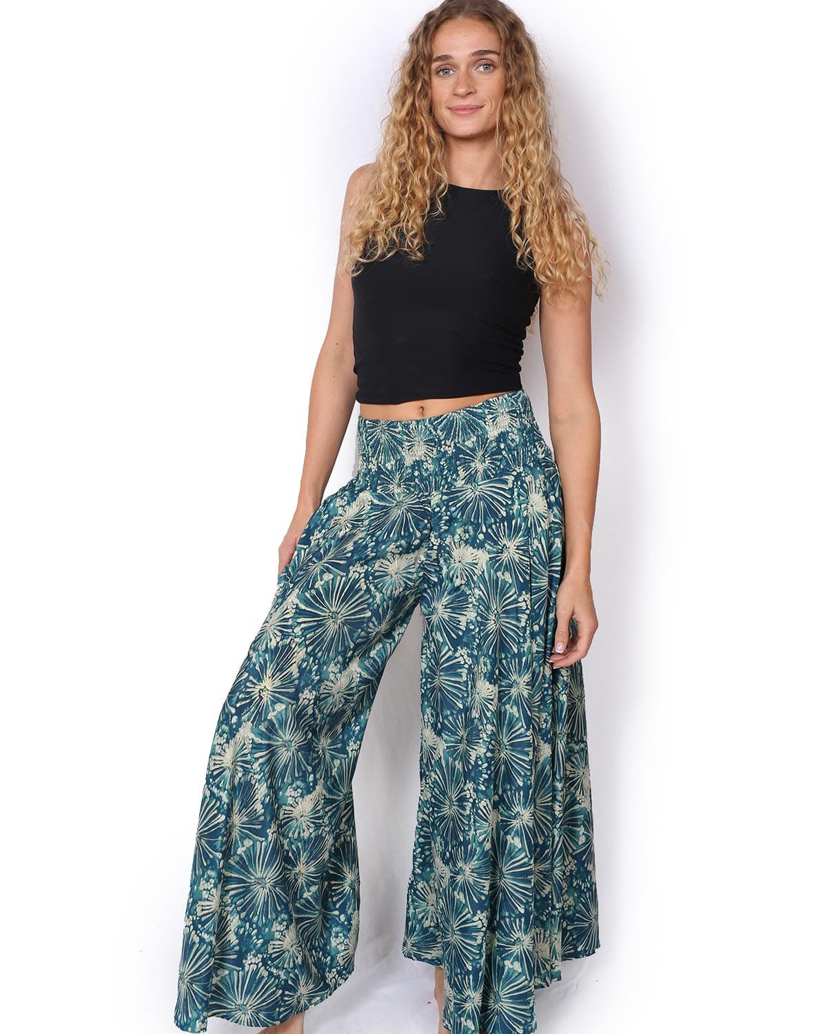 OM Designs OM Designs Meera Pant - Fireworks Teal OM Designs Meera Pant - Fireworks Teal Splash Swimwear Womens Pants
