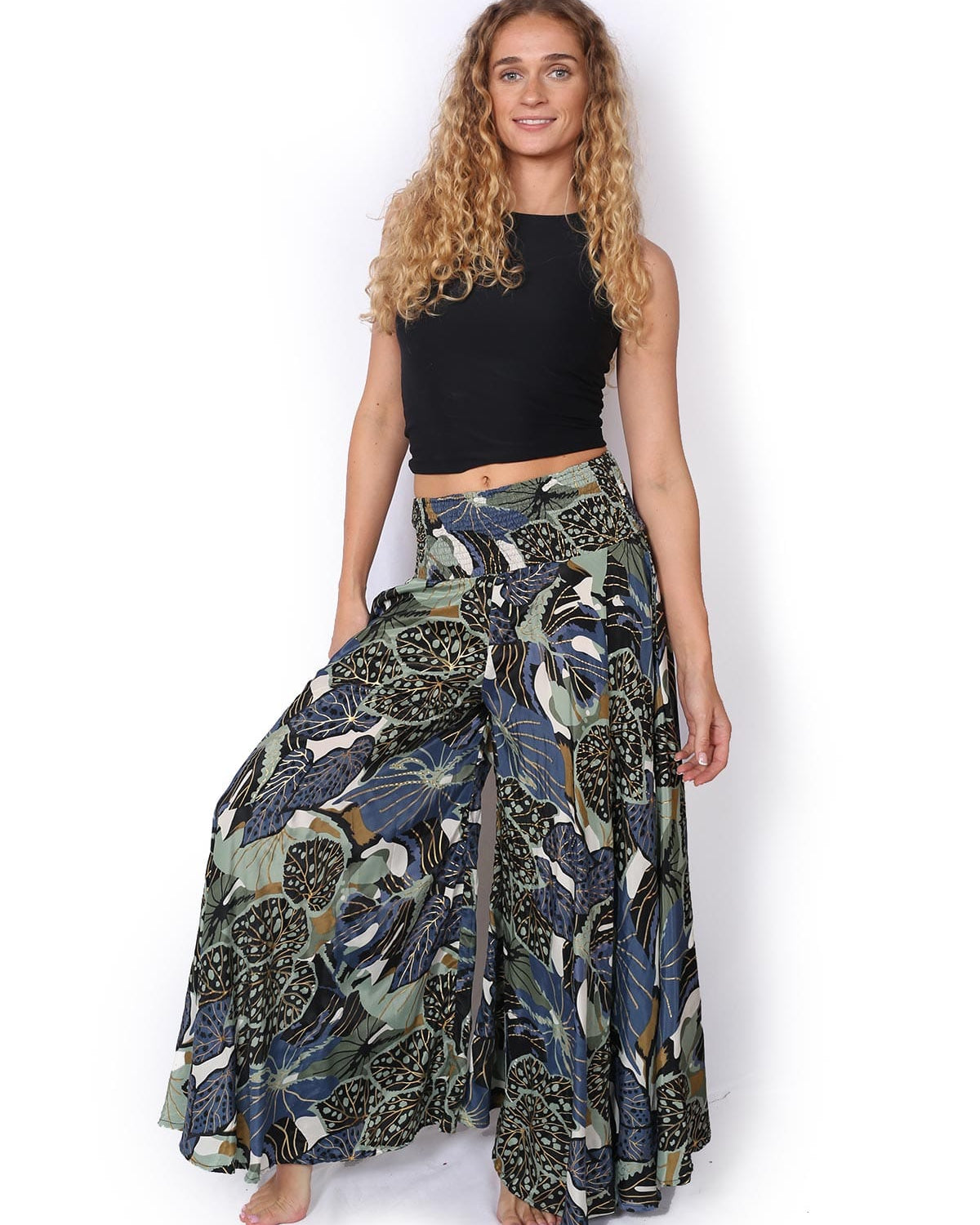 OM Designs OM Designs Meera Pant - Golden Jungle OM Designs Meera Pant - Golden Jungle Splash Swimwear Womens Pants
