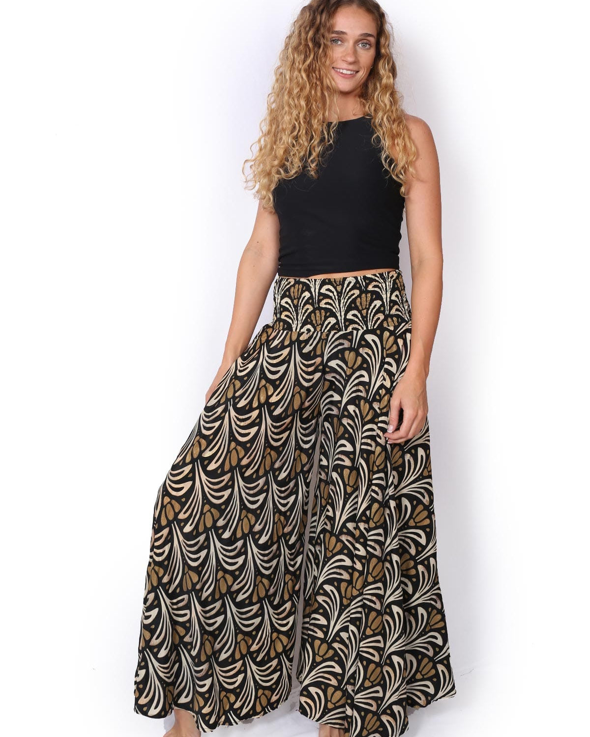 OM Designs OM Designs Meera Pant - Golden Splash OM Designs Meera Pant - Golden Splash Splash Swimwear Womens Pants