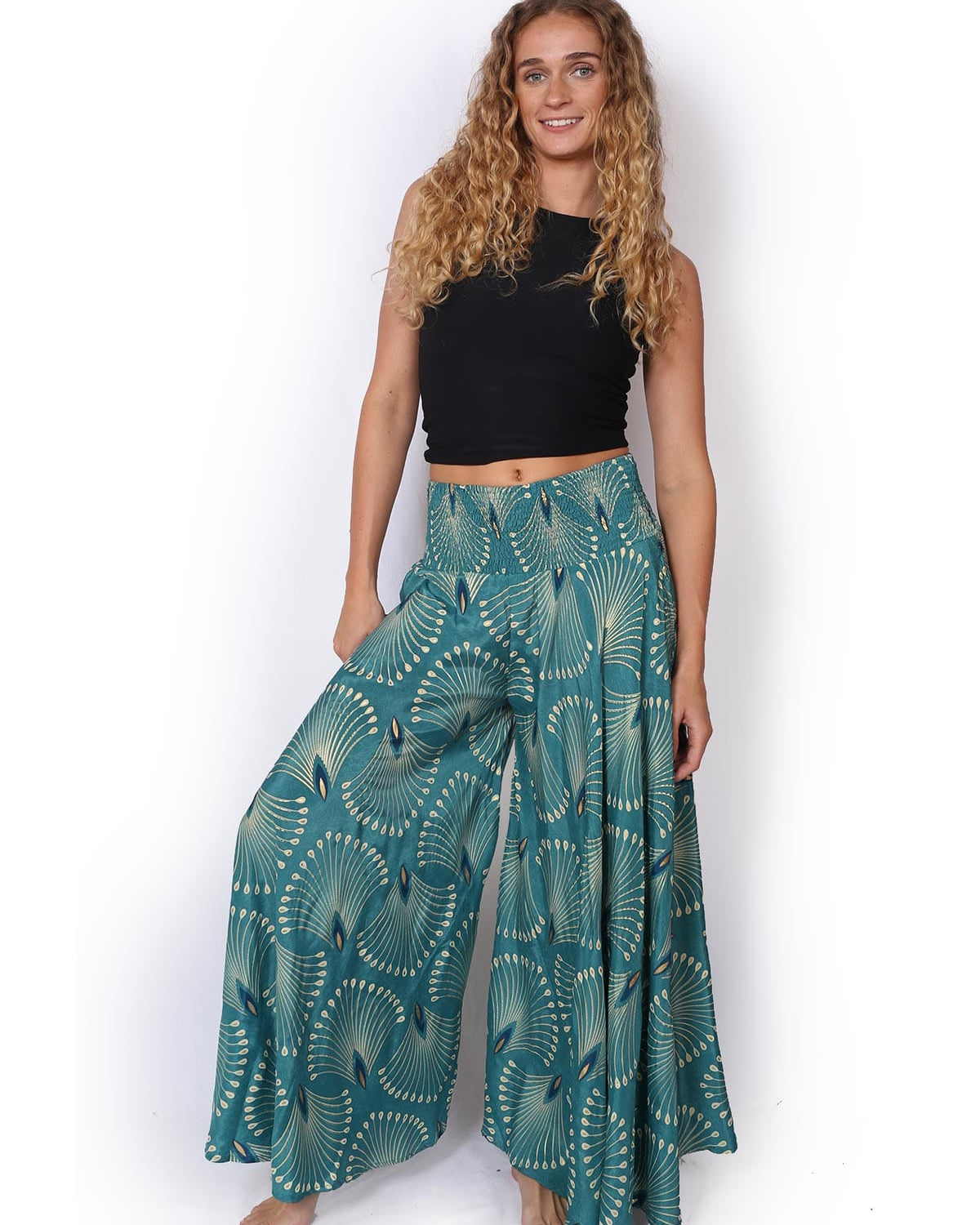 OM Designs OM Designs Meera Pant - Peacock Teal OM Designs Meera Pant - Peacock Teal Splash Swimwear Womens Pants