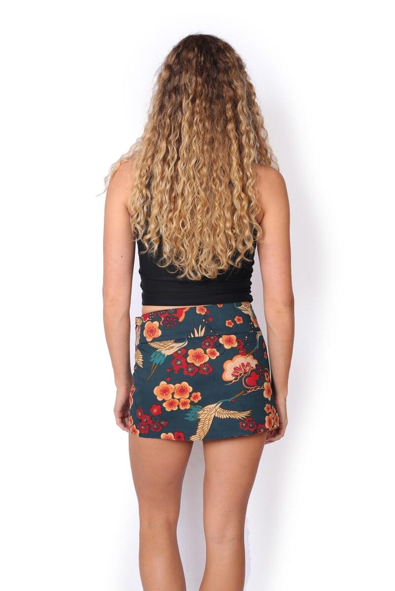 OM Designs OM Designs Mini Reversible Skirt - Cherry Blossom Cranes/Exotic Vibes OM Designs Mini Reversible Skirt - Cherry Blossom Cranes/Exotic Vibes Splash Swimwear Skirt O/S 1000030829