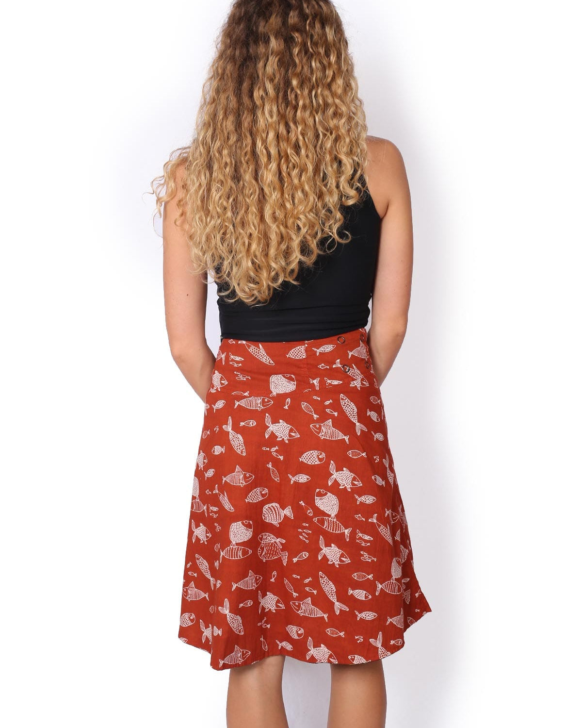 OM Designs OM Designs Reversible Chameleon Skirt - Croc Black/Ochre Fish OM Designs Reversible Chameleon Skirt - Croc Black/Ochre Fish Splash Swimwear Skirt O/S 1000030825