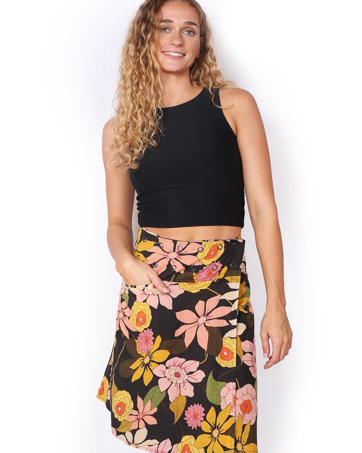 OM Designs OM Designs Reversible Chameleon Skirt - Exotic Vibes/Cherry Blossom Cranes OM Designs Reversible Chameleon Skirt - Exotic Vibes/Cherry Blossom Cranes Splash Swimwear Skirt O/S 1000030821