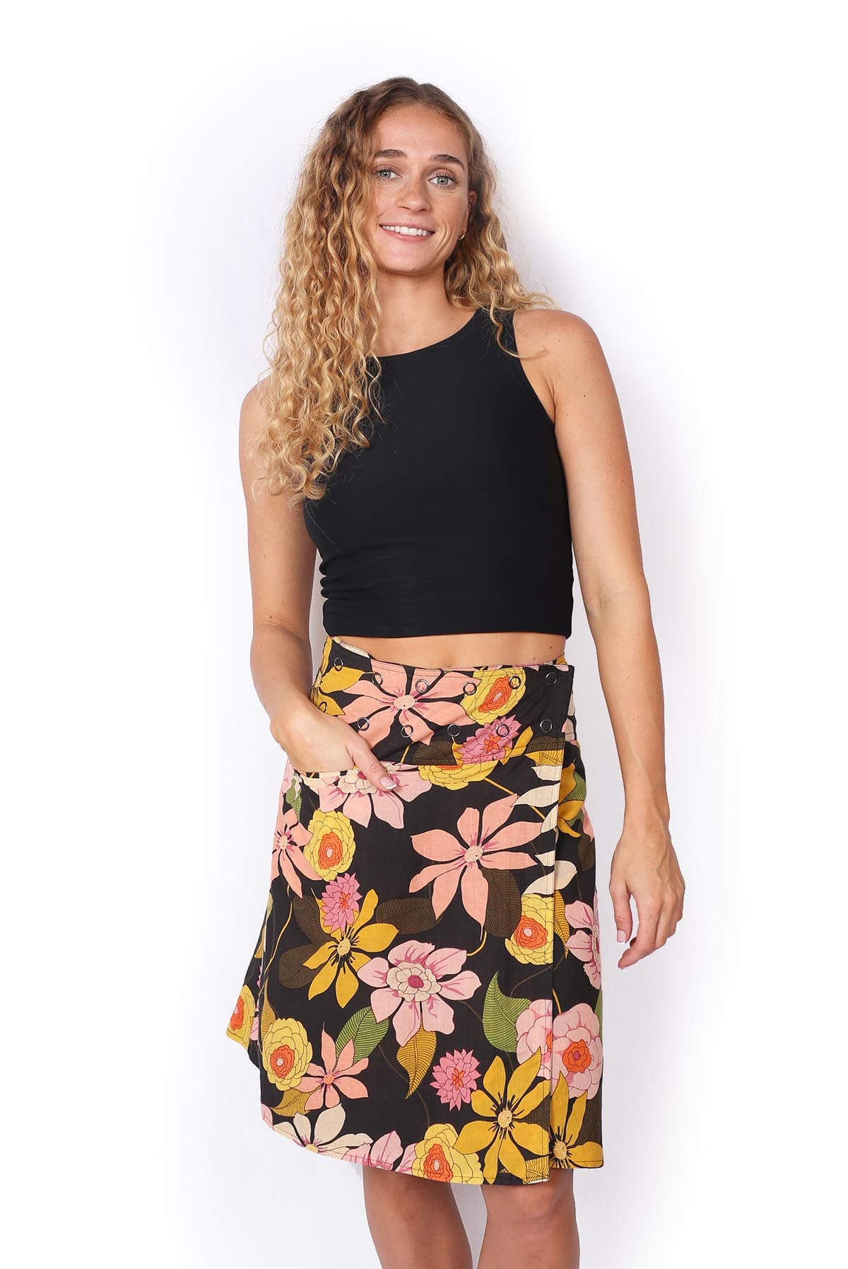OM Designs OM Designs Reversible Chameleon Skirt - Exotic Vibes/Cherry Blossom Cranes OM Designs Reversible Chameleon Skirt - Exotic Vibes/Cherry Blossom Cranes Splash Swimwear Skirt O/S 1000030821