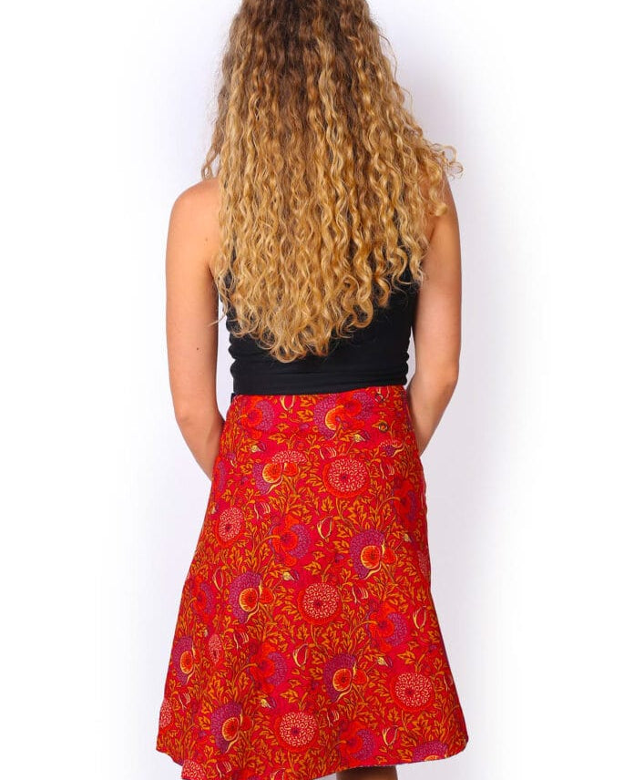 OM Designs OM Designs Reversible Chameleon Skirt - Secret Garden Blue/Pink OM Designs Reversible Chameleon Skirt - Secret Garden Blue/Pink Splash Swimwear Skirt O/S 1000030823