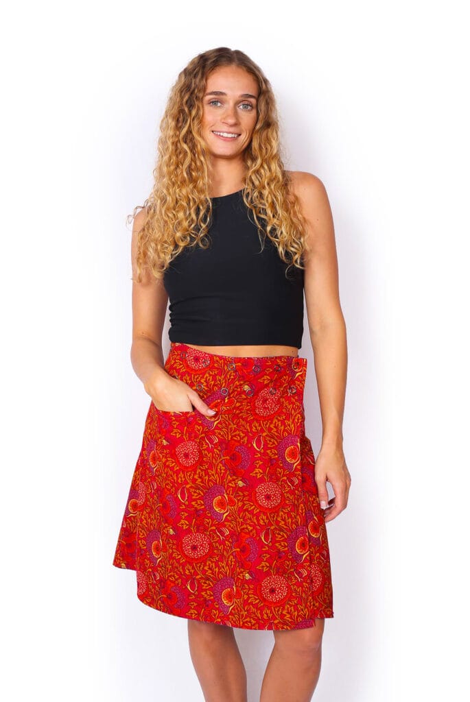 OM Designs OM Designs Reversible Chameleon Skirt - Secret Garden Blue/Pink OM Designs Reversible Chameleon Skirt - Secret Garden Blue/Pink Splash Swimwear Skirt O/S 1000030823
