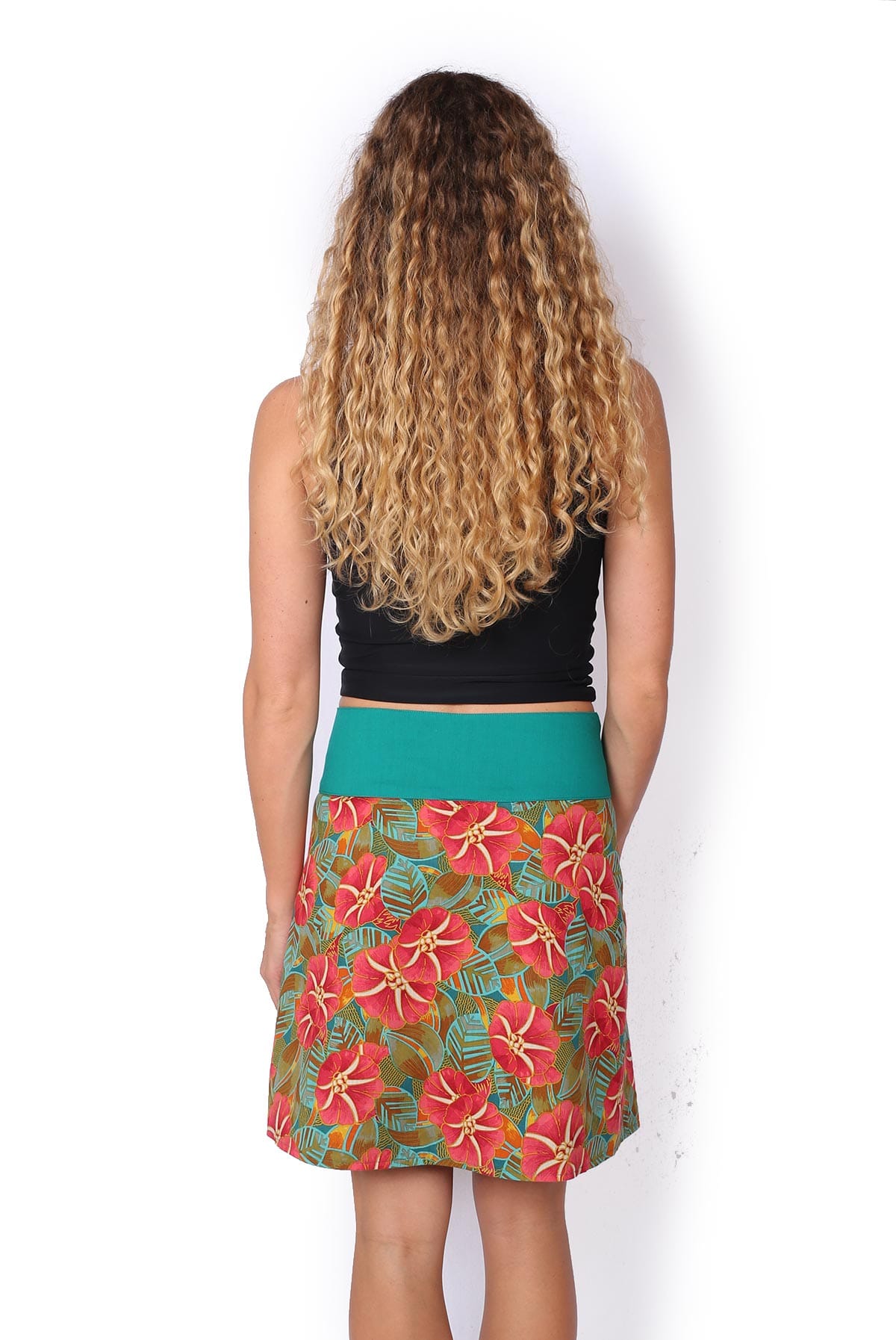 OM Designs OM Designs Reversible New Energy Skirt Long - Hibiscus 34410511007001 OM Designs Reversible New Energy Skirt Long - Hibiscus Splash Swimwear Skirt O/S 54410511007001
