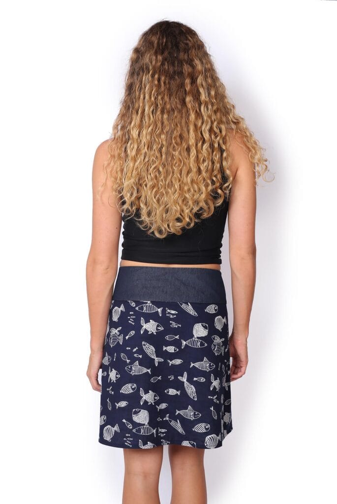 OM Designs OM Designs Reversible New Energy Skirt Short - Navy Fish/Crocodiles OM Designs Reversible New Energy Skirt Short - Navy Fish/Crocodiles Splash Swimwear Skirt O/S 1000030813