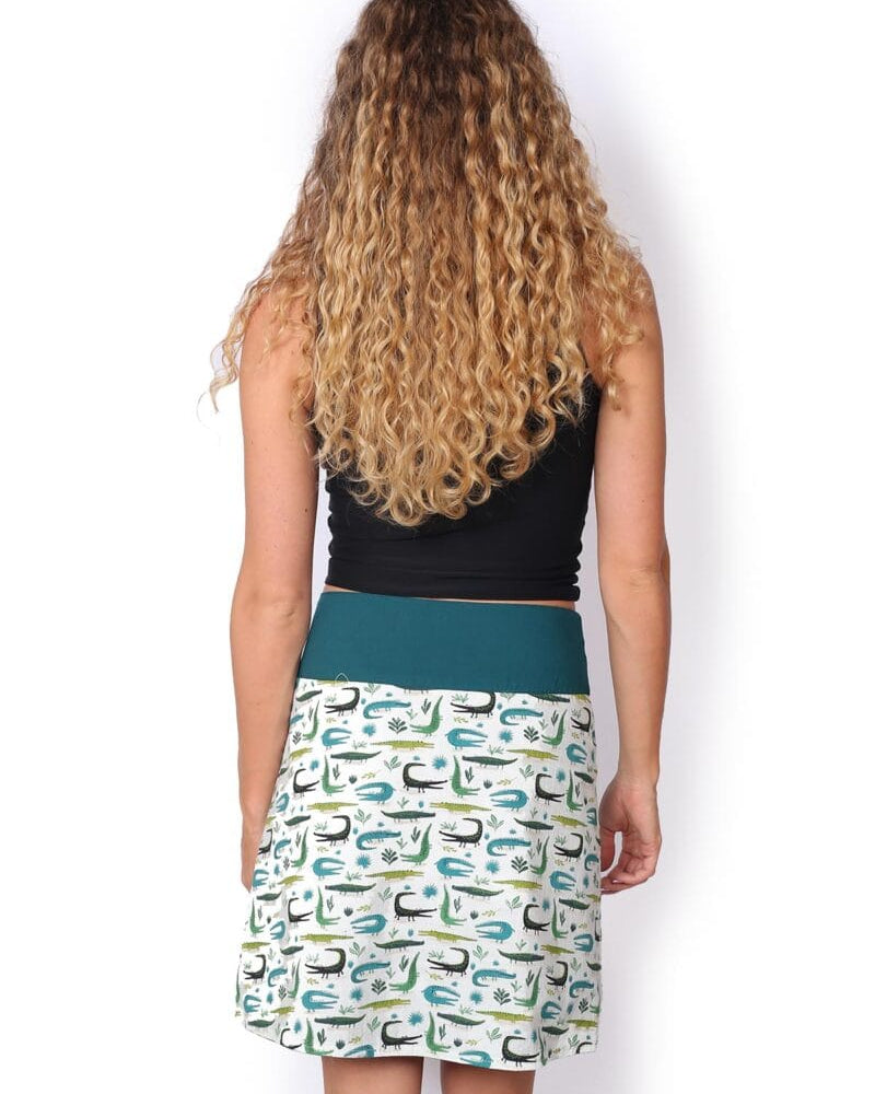 OM Designs OM Designs Reversible New Energy Skirt Short - Navy Fish/Crocodiles OM Designs Reversible New Energy Skirt Short - Navy Fish/Crocodiles Splash Swimwear Skirt O/S 1000030813
