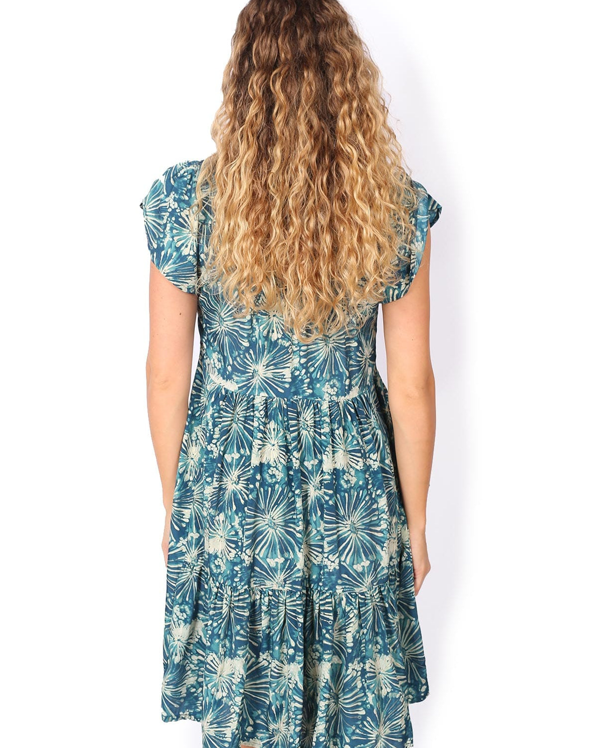 OM Designs OM Designs Sasha Dress - Fireworks Teal OM Designs Sasha Dress - Fireworks Teal Splash Swimwear Dresses