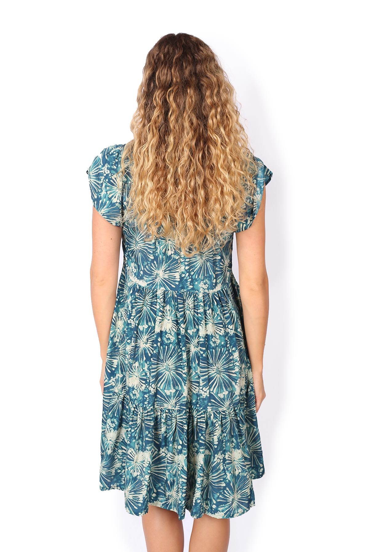 OM Designs OM Designs Sasha Dress - Fireworks Teal OM Designs Sasha Dress - Fireworks Teal Splash Swimwear Dresses