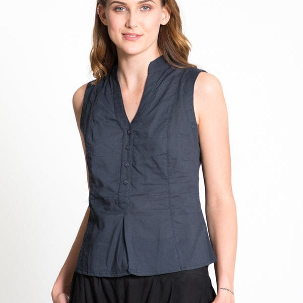 OM Designs Zoe Top Splash Swimwear Clothing Top Dark Grey / 8 201277